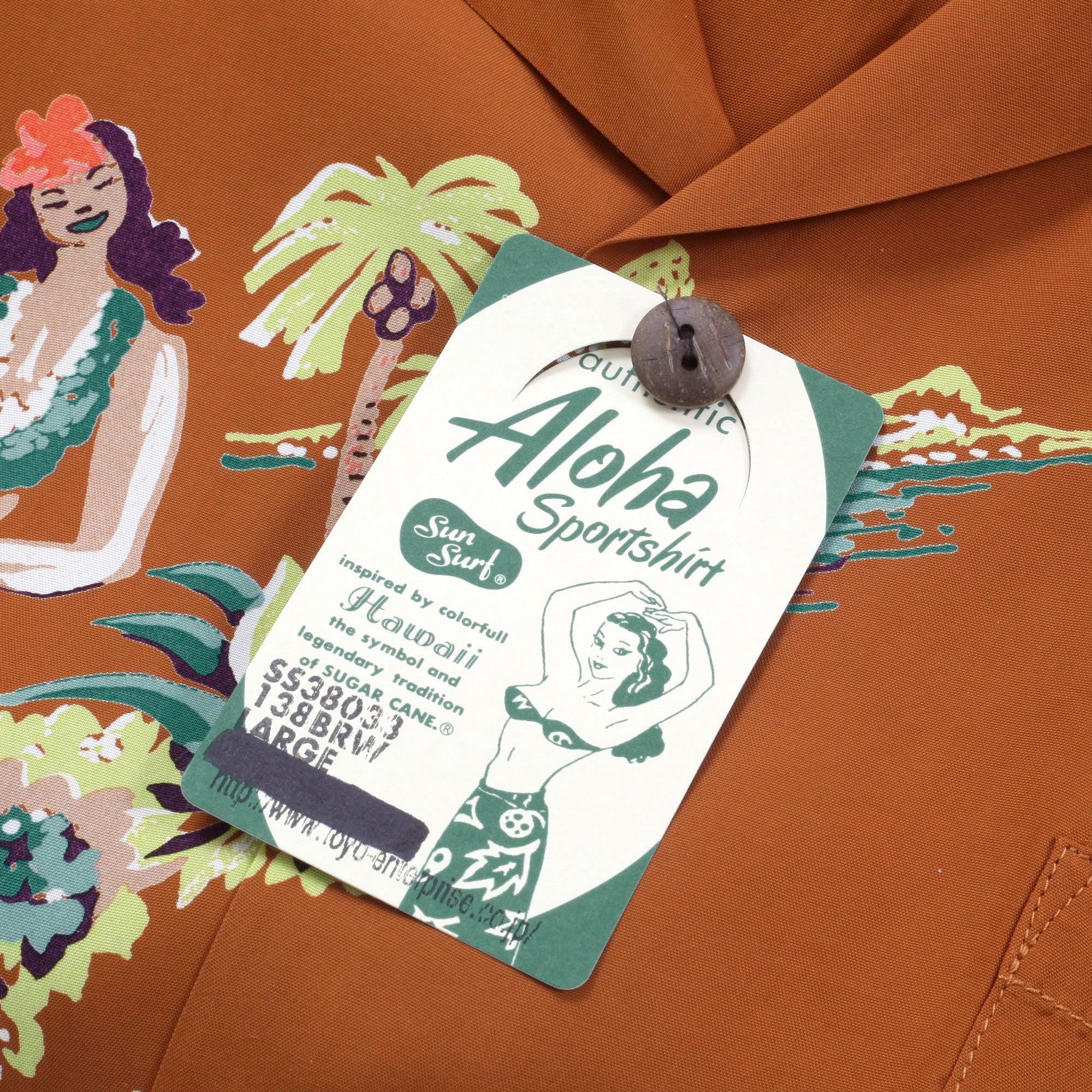 Being To Dance Hula Printed SS38033 Brown Hawaiian Shirt SURF10089 - Image 4