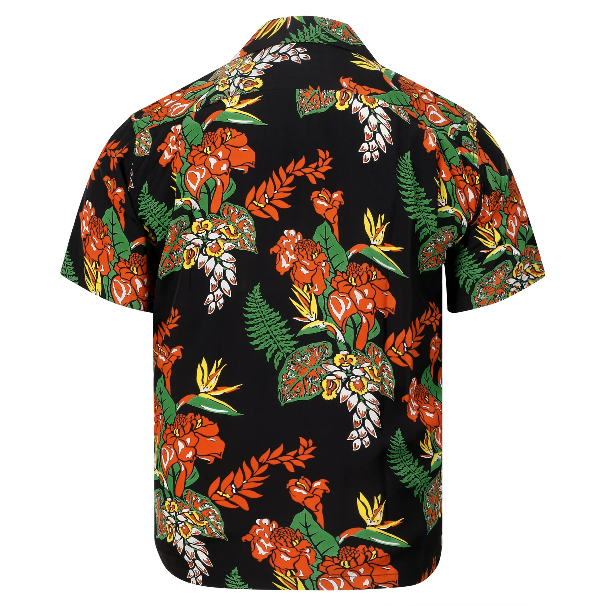 Black Flourish Flowers SS38322 Short Sleeve Hawaiian Shirt SURF11089 - Image 2
