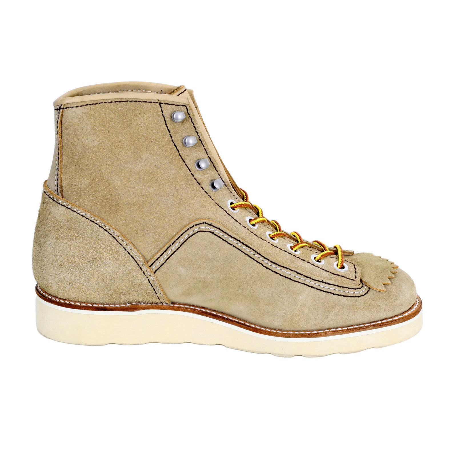 Mens Beige Suede Calf F01616 High Lace Up Hunter Work Boots CANE4474 - Image 6