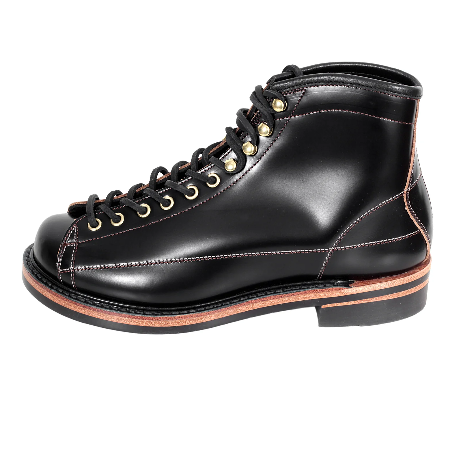 Lone Wolf Mens Black Leather Calf High LW01785 Goodyear Welted Lace Up Wireman Work Boots CANE4452 - Image 3