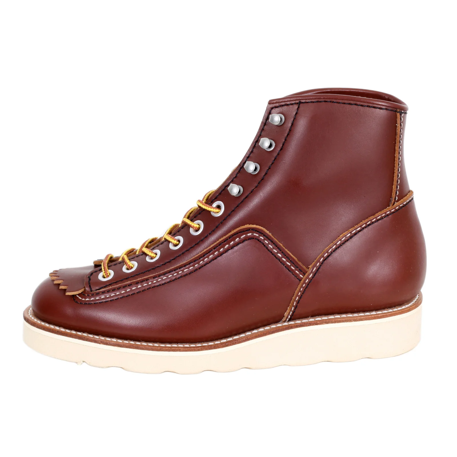 Mens Brown Leather Calf High Lace Up F01616 Hunter Work Boots CANE4475 - Image 4
