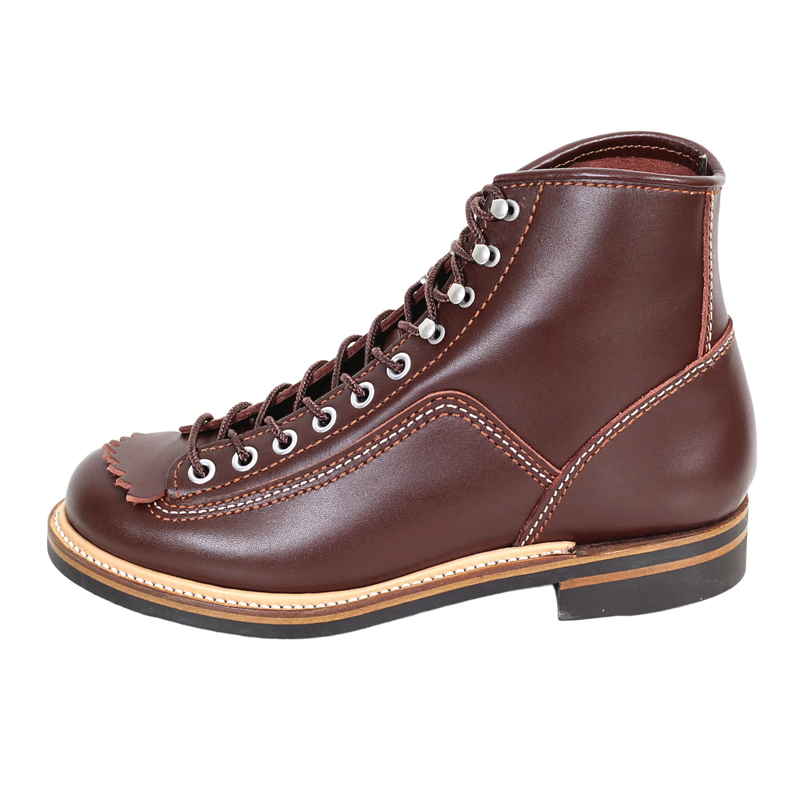 Brown Leather Calf F01615 High Lace Up Carpenter Work Boots CANE4450 - Image 8