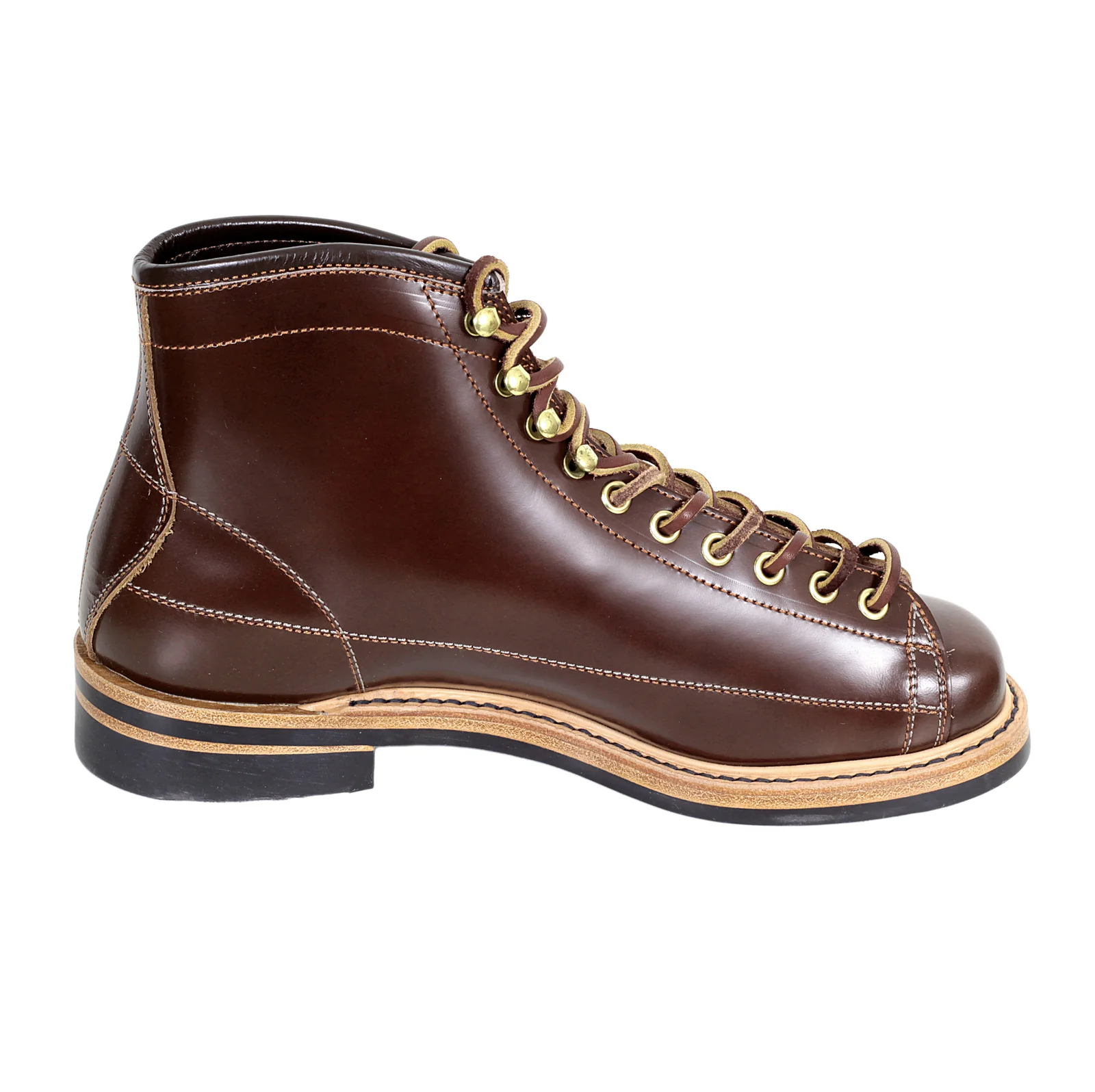 Lone Wolf Mens Brown Leather LW01785 Calf High Goodyear Welted Lace Up Wireman Work Boots CANE4451 - Image 5