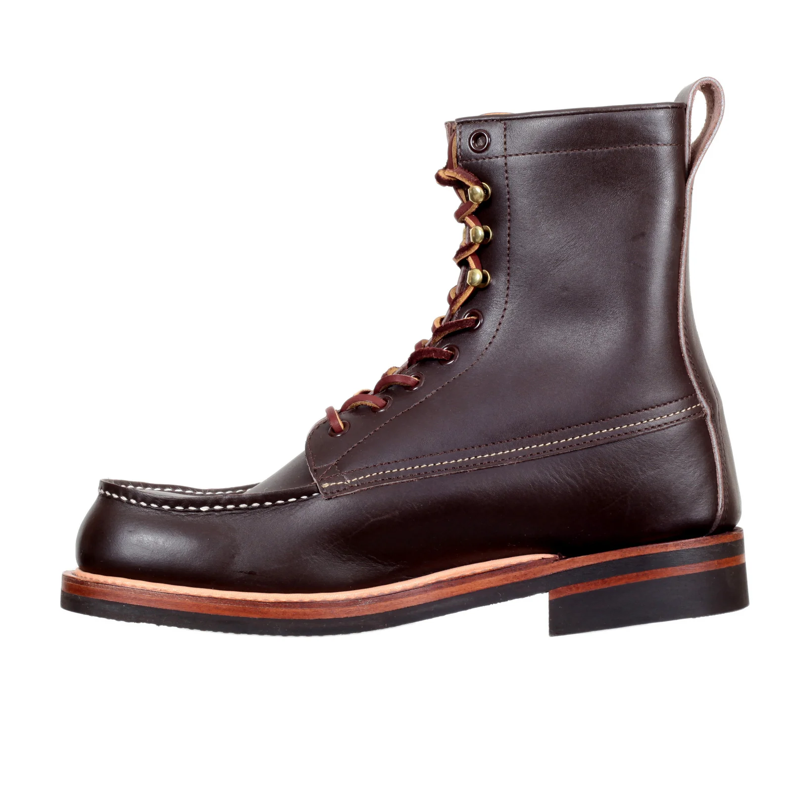 Mens Brown Leather Wood Cutter Lone Wolf Boots with Cats Paw Sole CANE5068 - Image 3