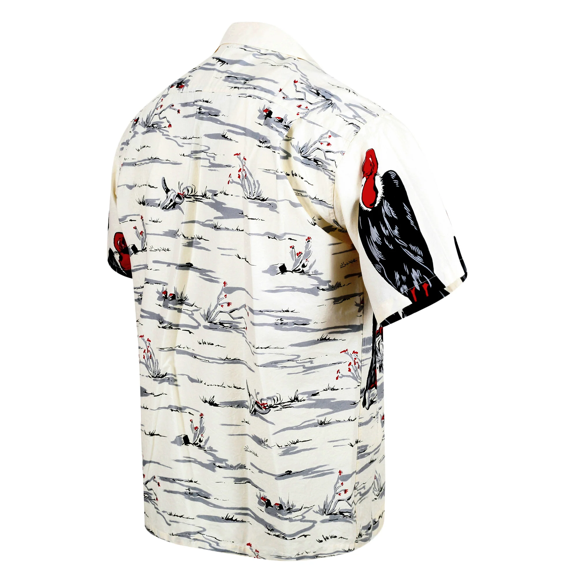 Condor Printed Broad Cotton SH38120 Off White Hawaiian Shirt SoH10096 - Image 8
