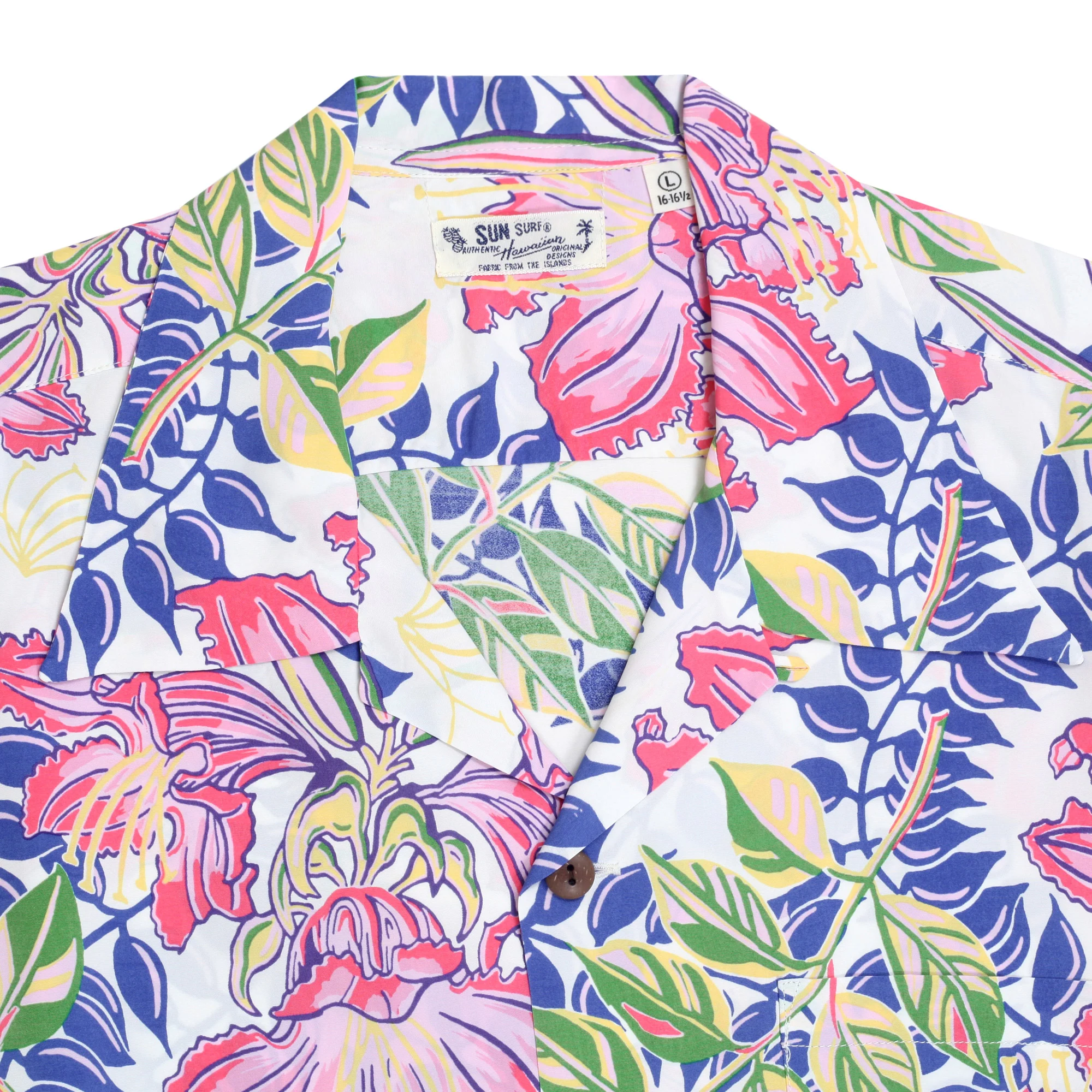 Off White SS38035 Orchid Bloom Short Sleeve Hawaiian Shirt SURF10263 - Image 5