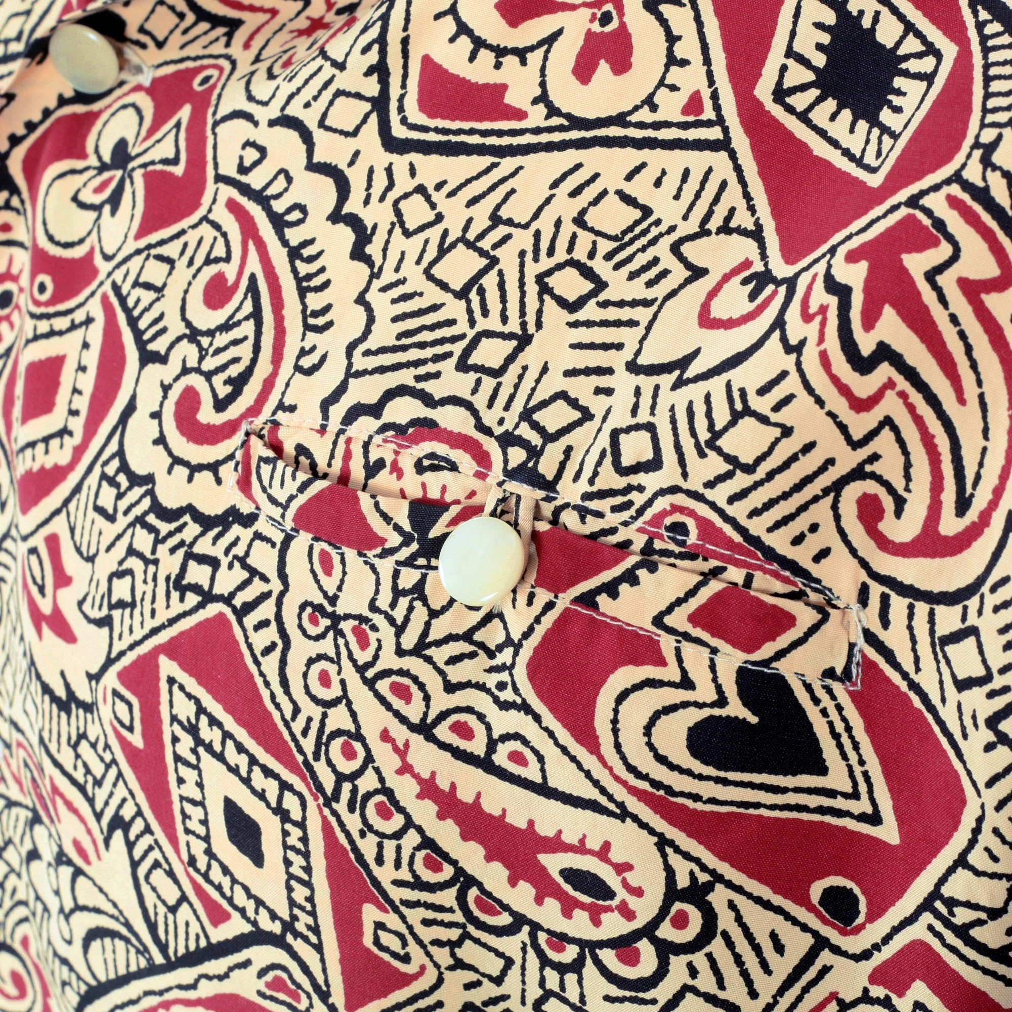 Playing Card and Paisley SH38127 Off White Hawaiian Shirt SoH10098 - Image 4