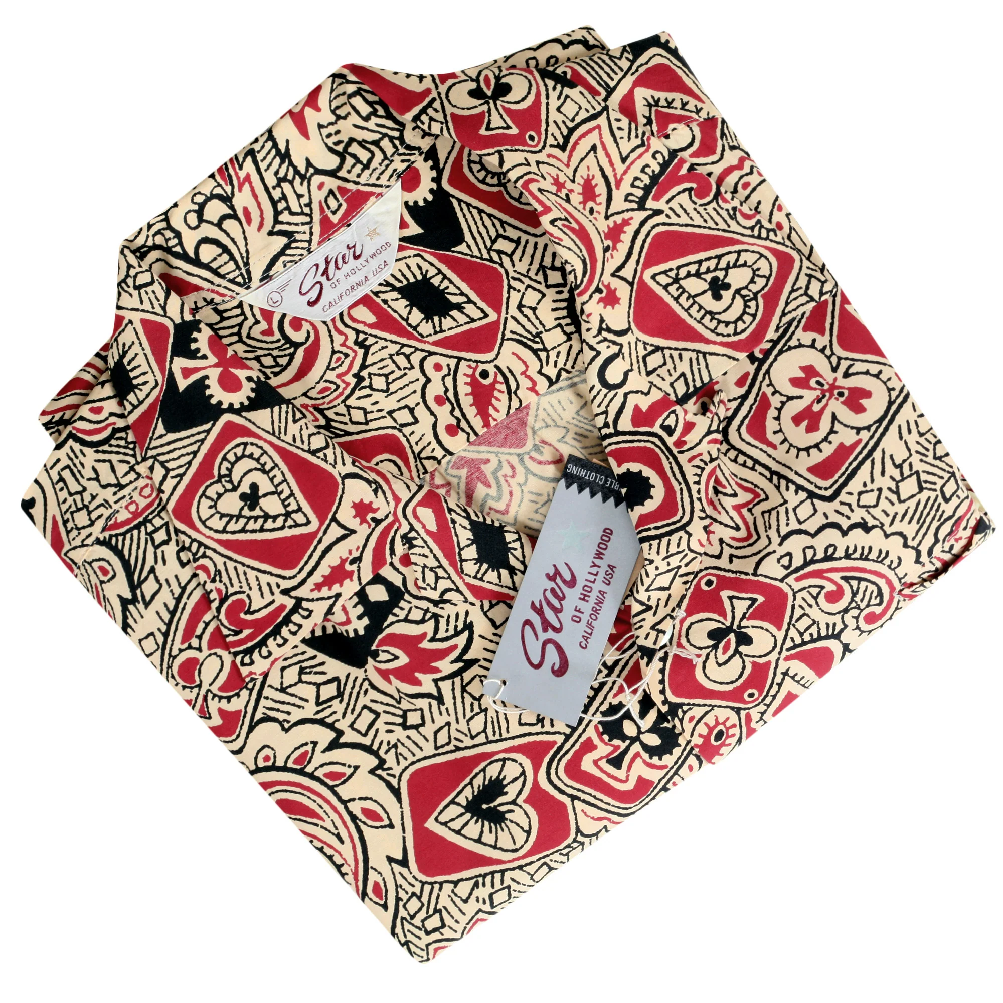 Playing Card and Paisley SH38127 Off White Hawaiian Shirt SoH10098 - Image 5