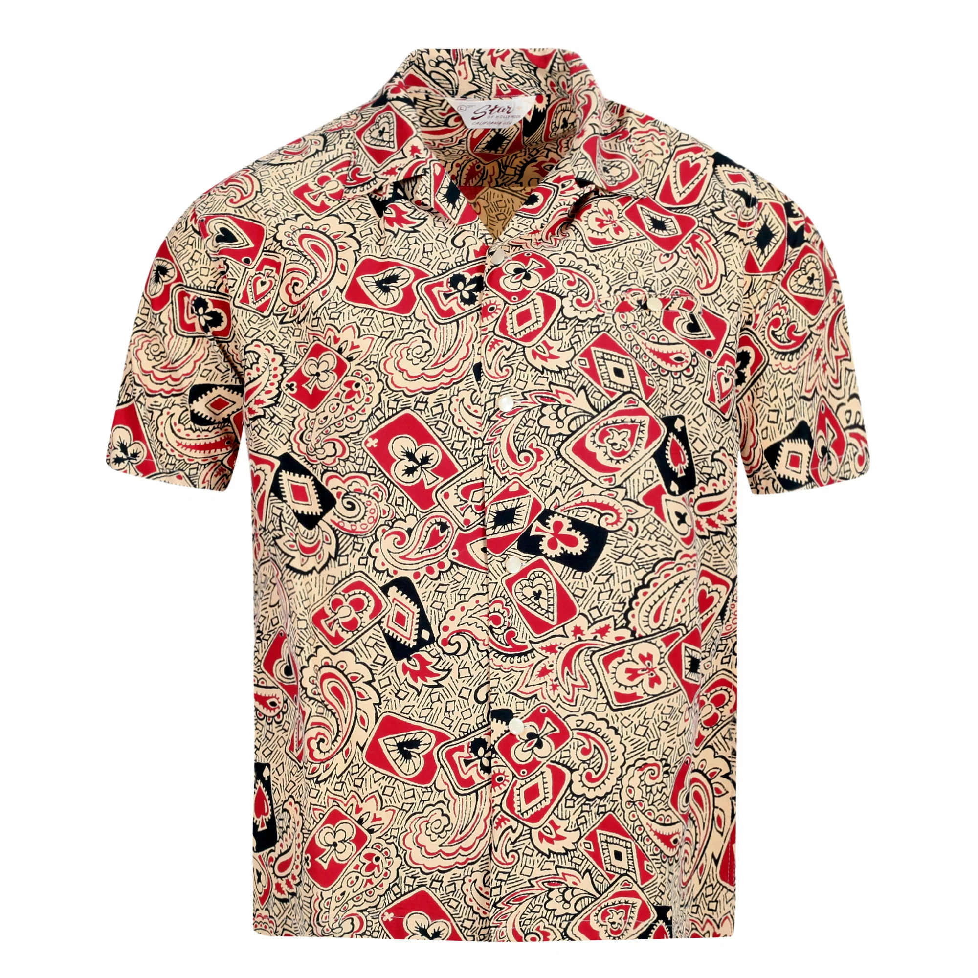 Playing Card and Paisley SH38127 Off White Hawaiian Shirt SoH10098 - Image 6