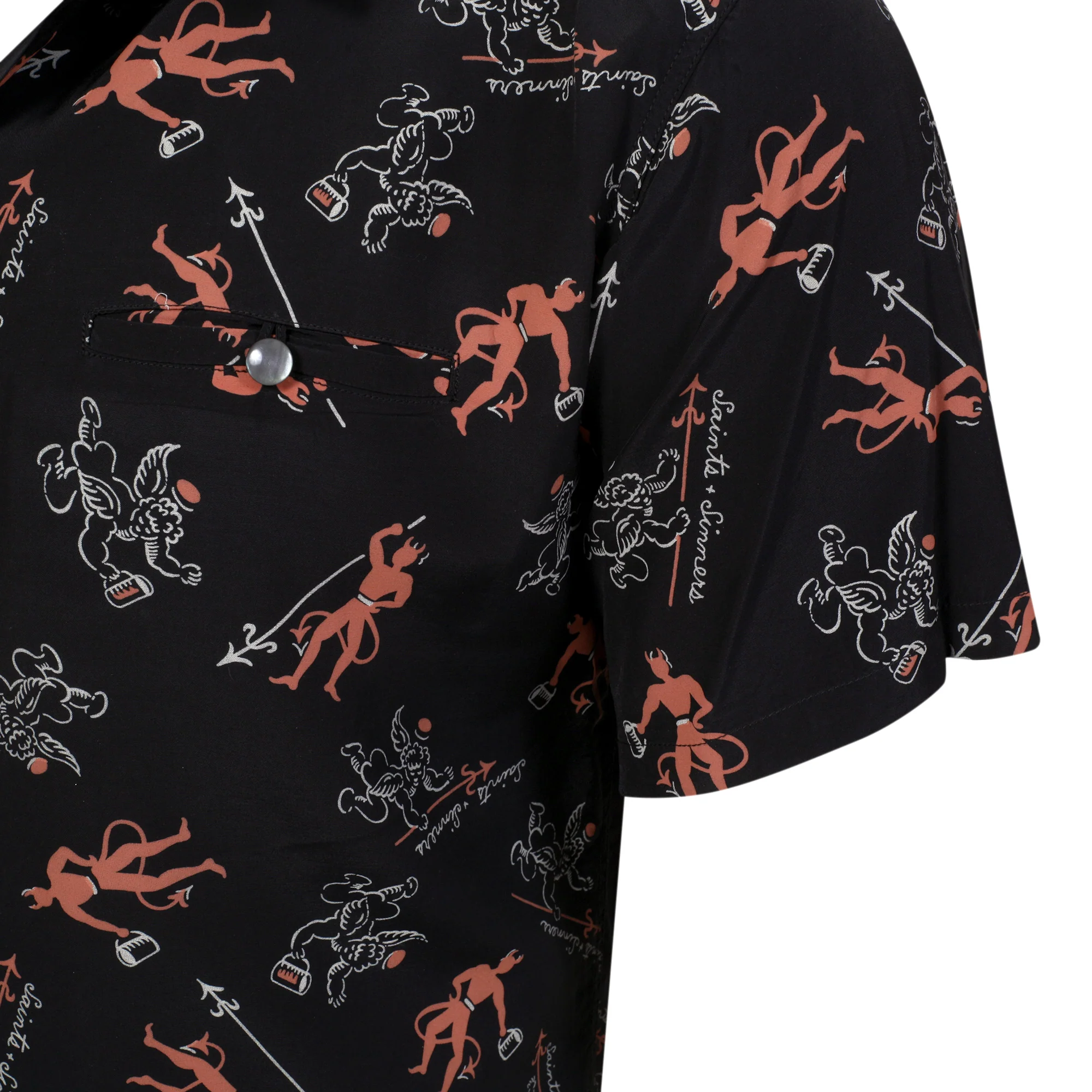 Saints and Sinners SH38391 Black Short Sleeve Hawaiian Shirt SoH11086 - Image 5