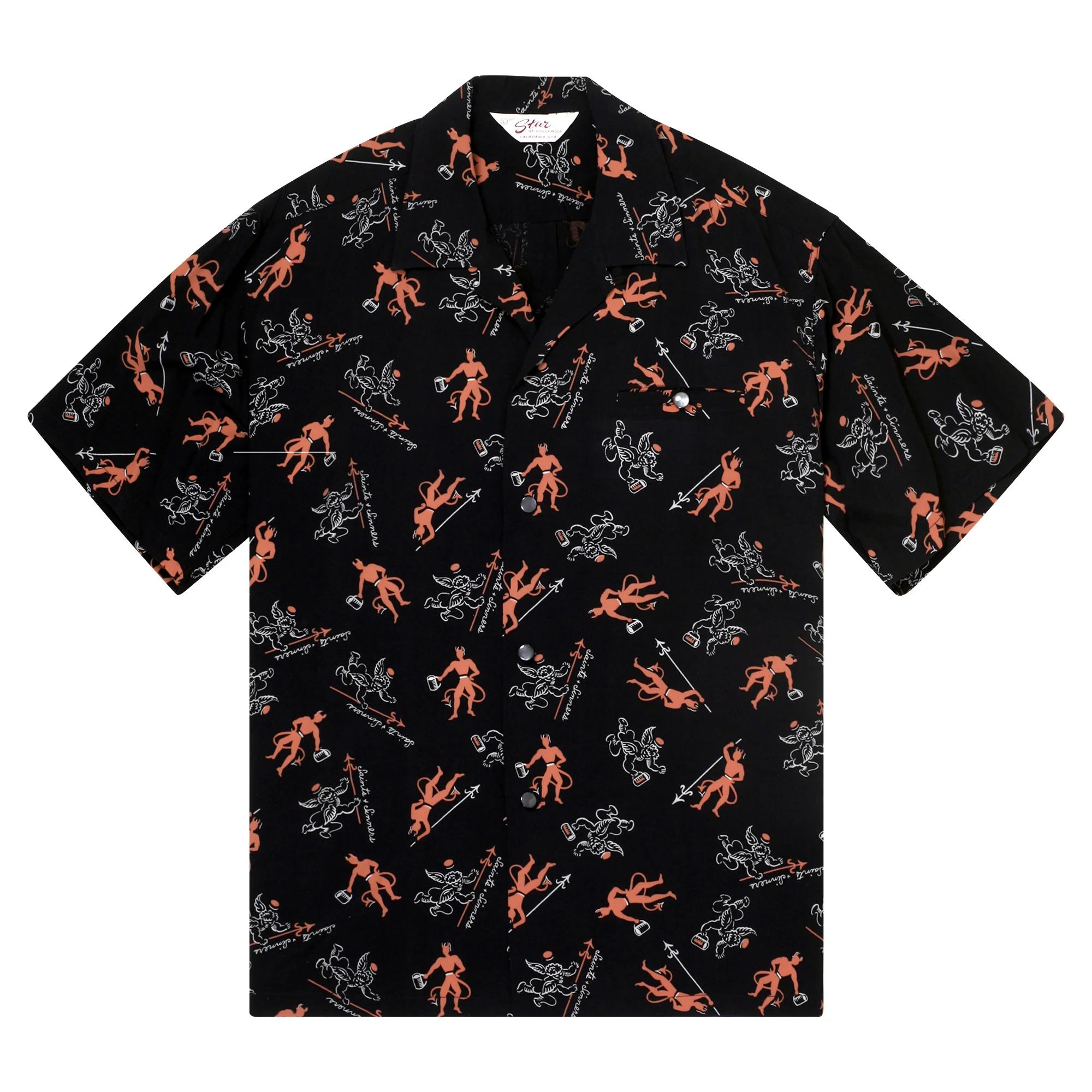 Saints and Sinners SH38391 Black Short Sleeve Hawaiian Shirt SoH11086 - Image 7