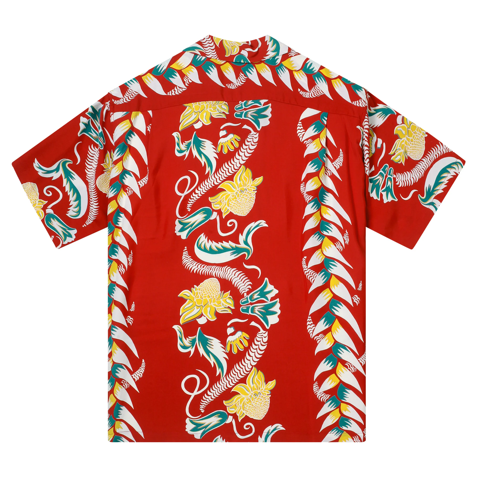 Shimmering Border Print SS38326 Hawaiian Shirt in Wine Red SURF11093 - Image 7