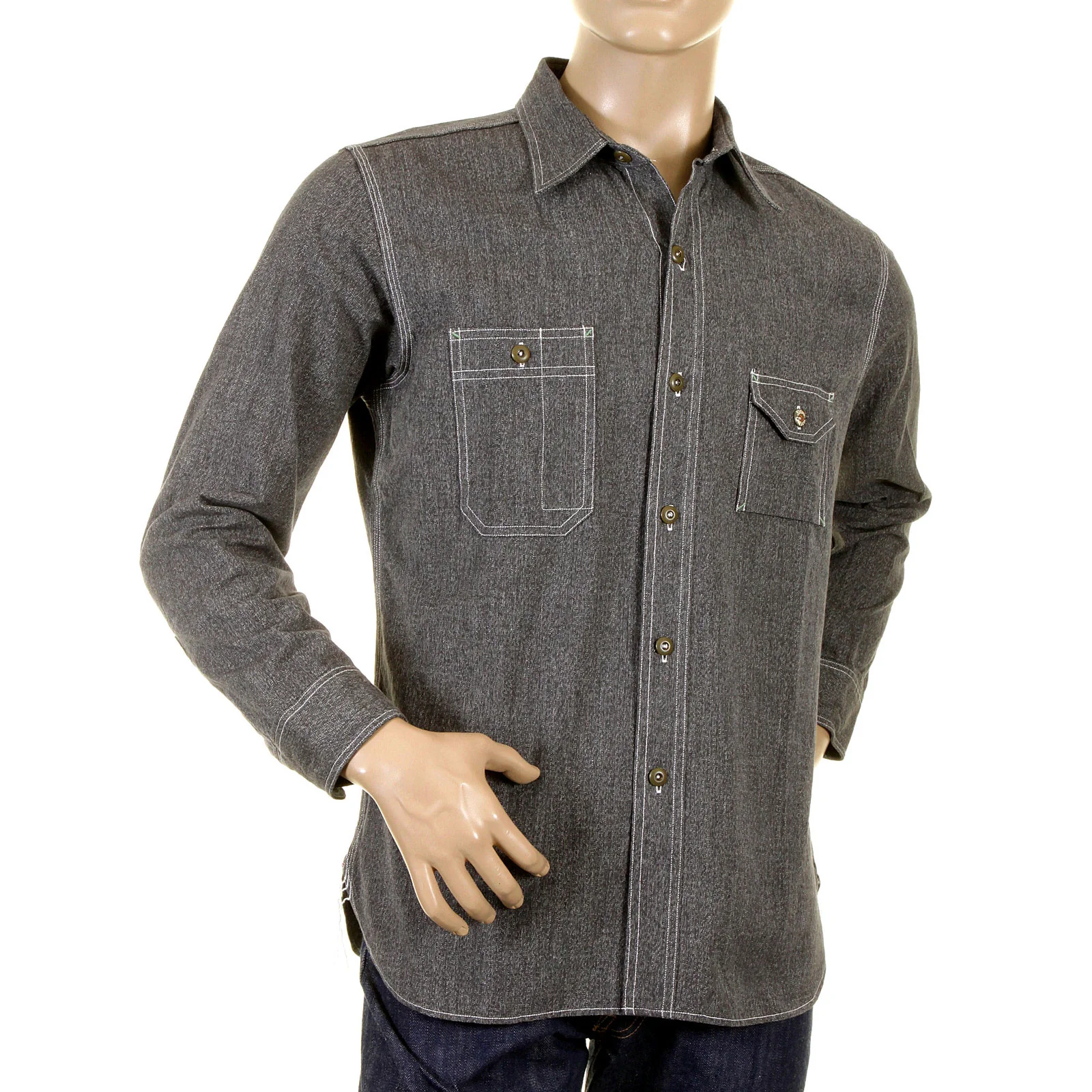 Sugar Cane black Fiction Romance covert work shirt SC25556 CANE1077 - Image 3