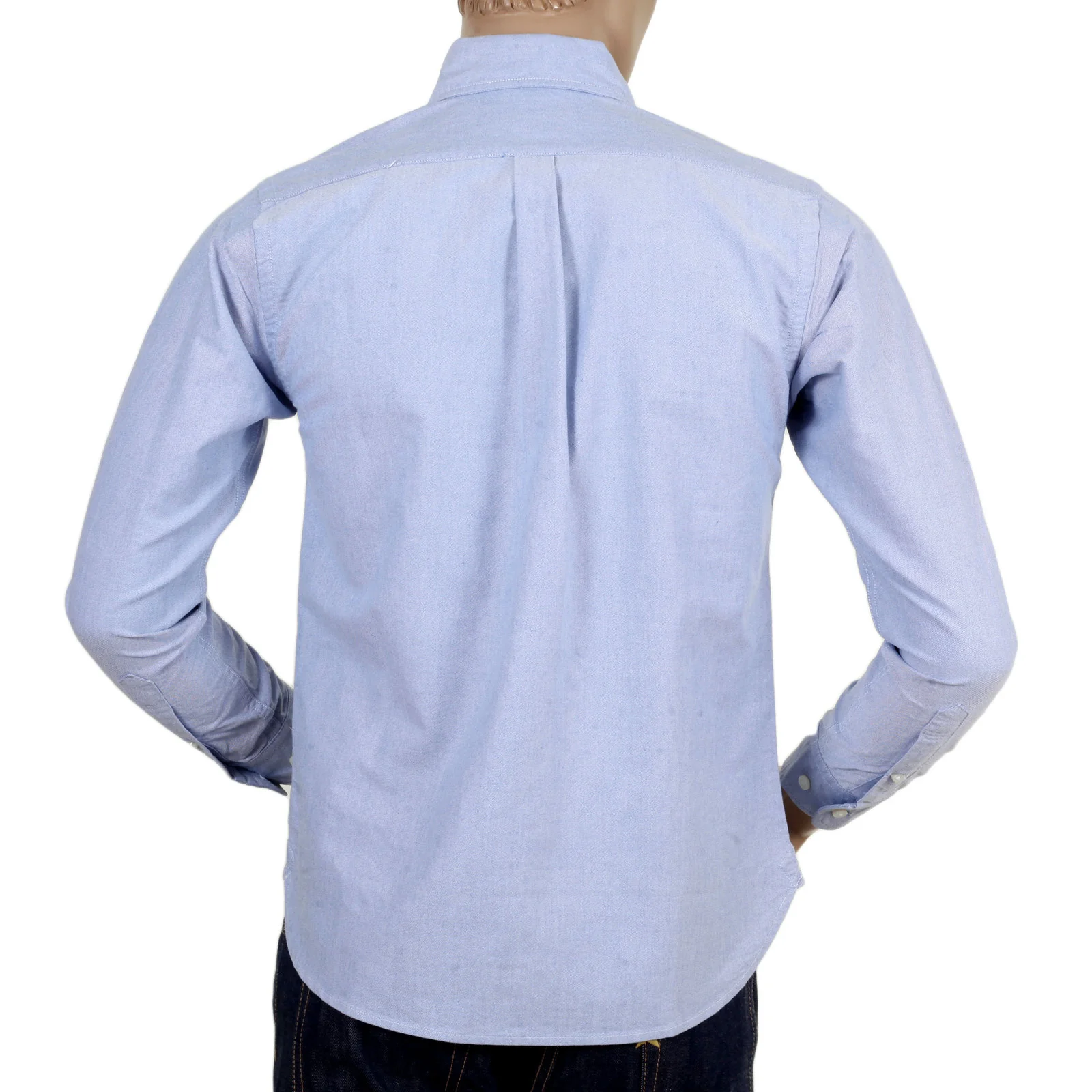 Blue Slim Fit SC25910 Classic Button Down Oxford Shirt CANE4447 - Image 3