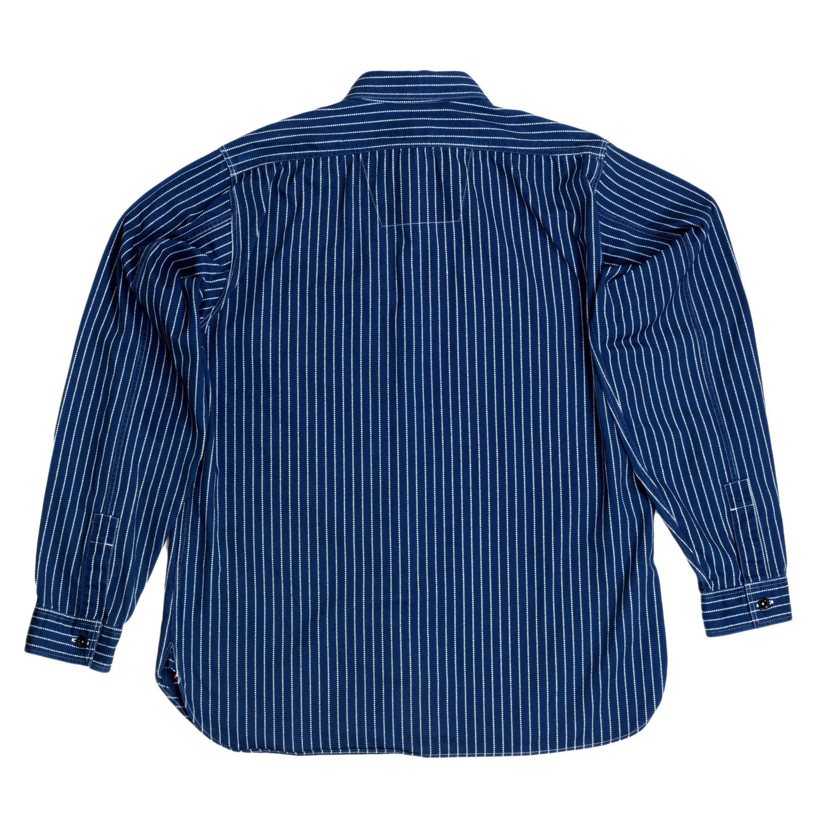 Navy Striped SC25551A Slim Fit 8.5oz Wabash Work Shirt CANE7546 - Image 3