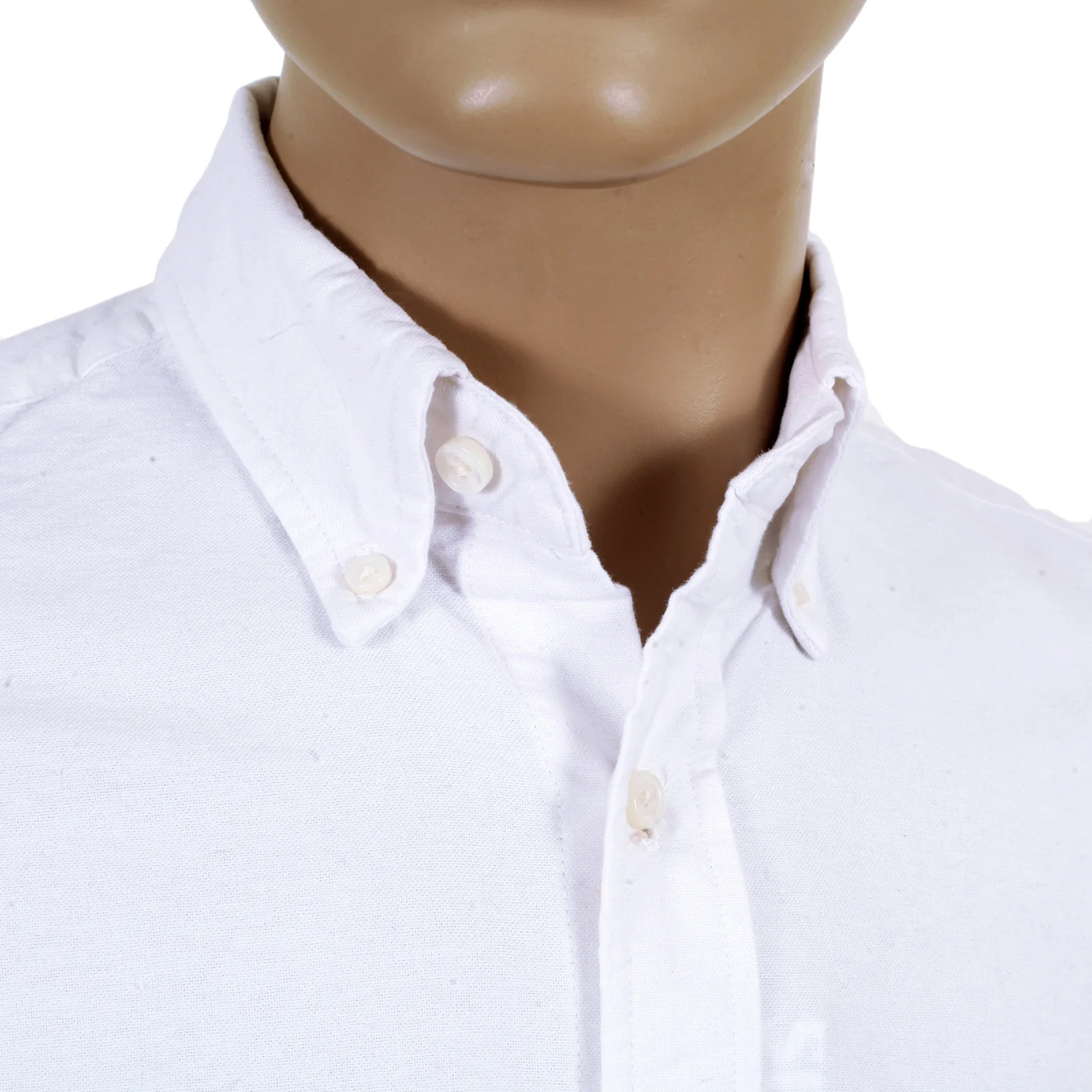 White Cotton SC25910 Oxford Shirt with Button Down Collar CANE4446 - Image 4