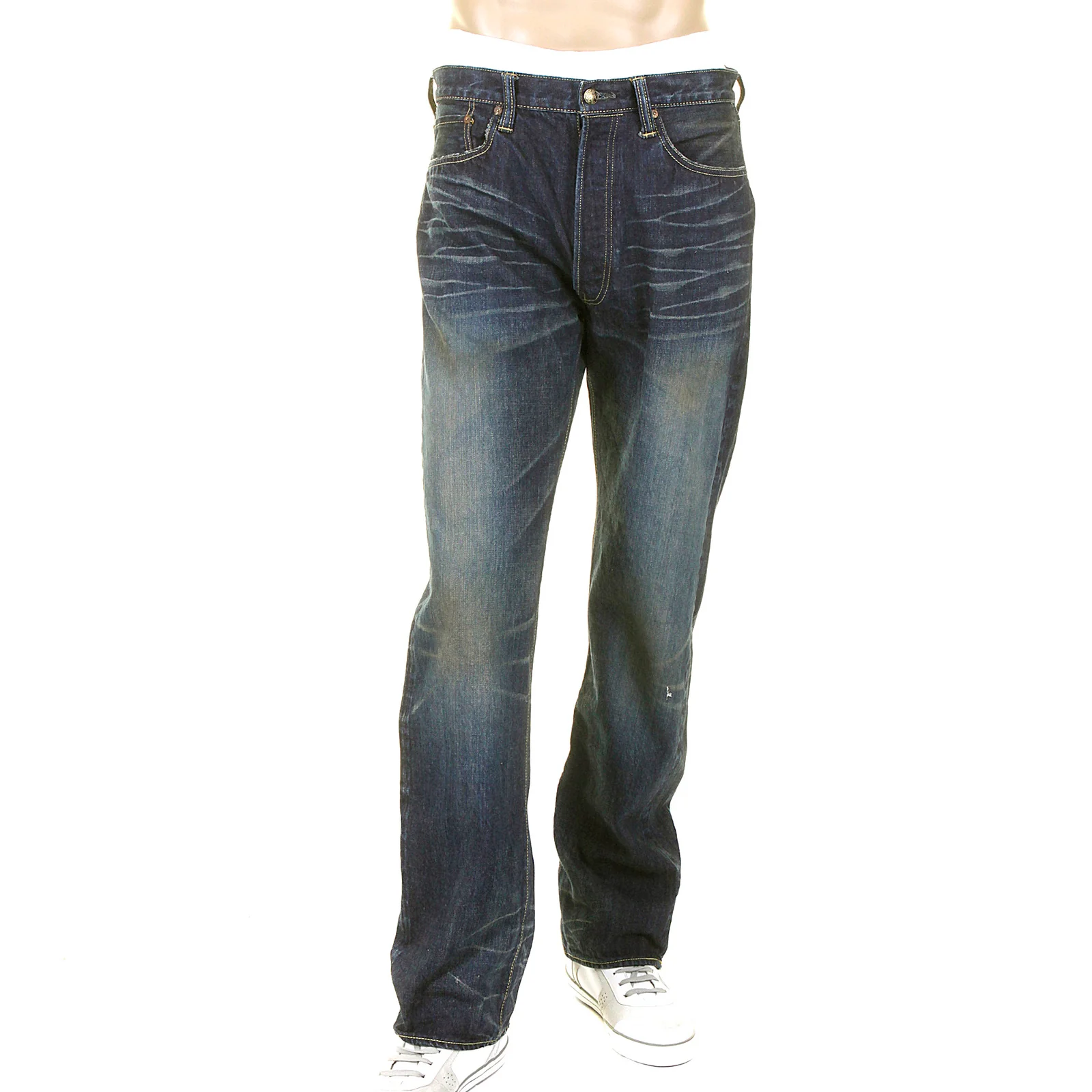 Union Star SC40065H Hard Dark Wash Selvedge Denim Jeans CANE9028 - Image 3