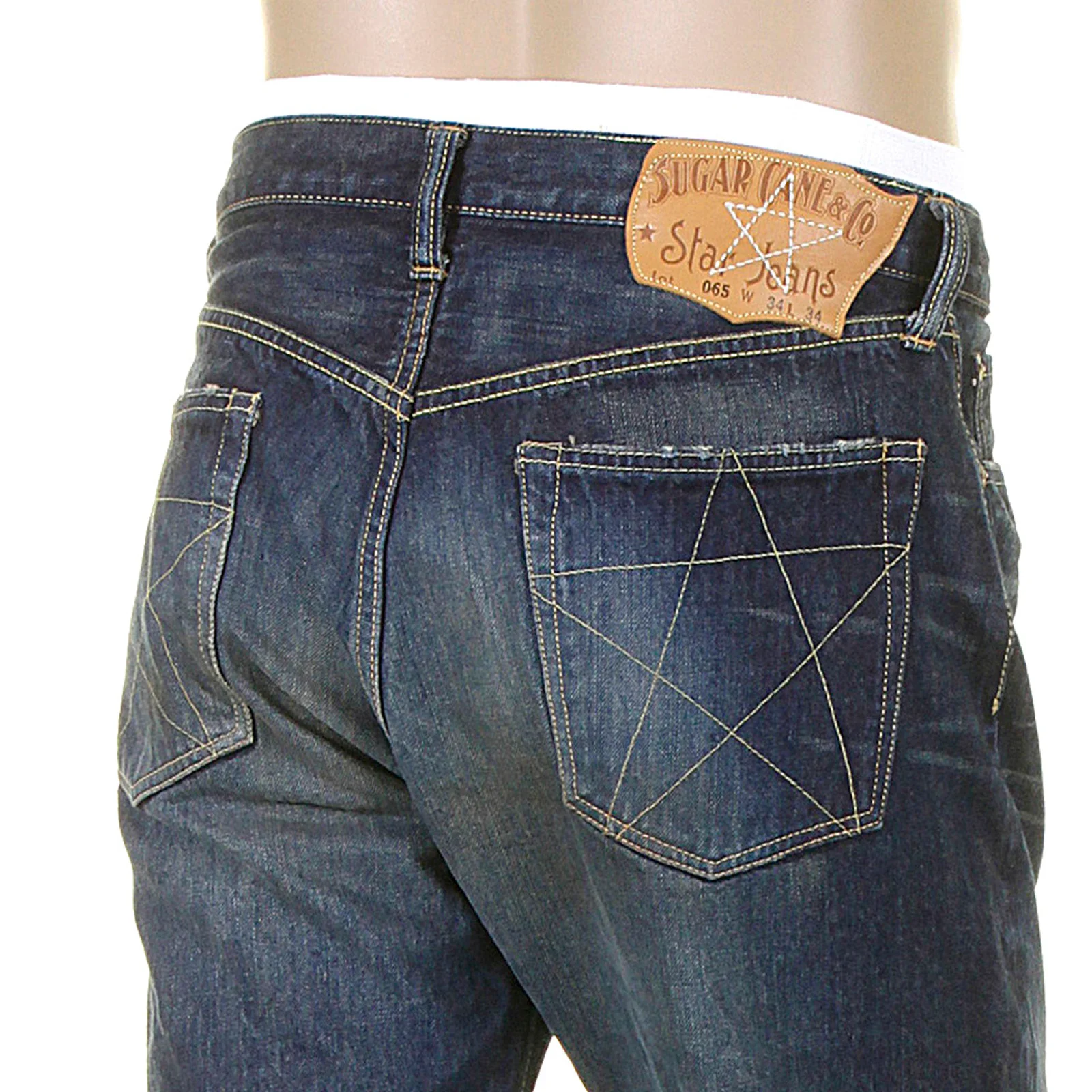 Union Star SC40065H Hard Dark Wash Selvedge Denim Jeans CANE9028 - Image 5