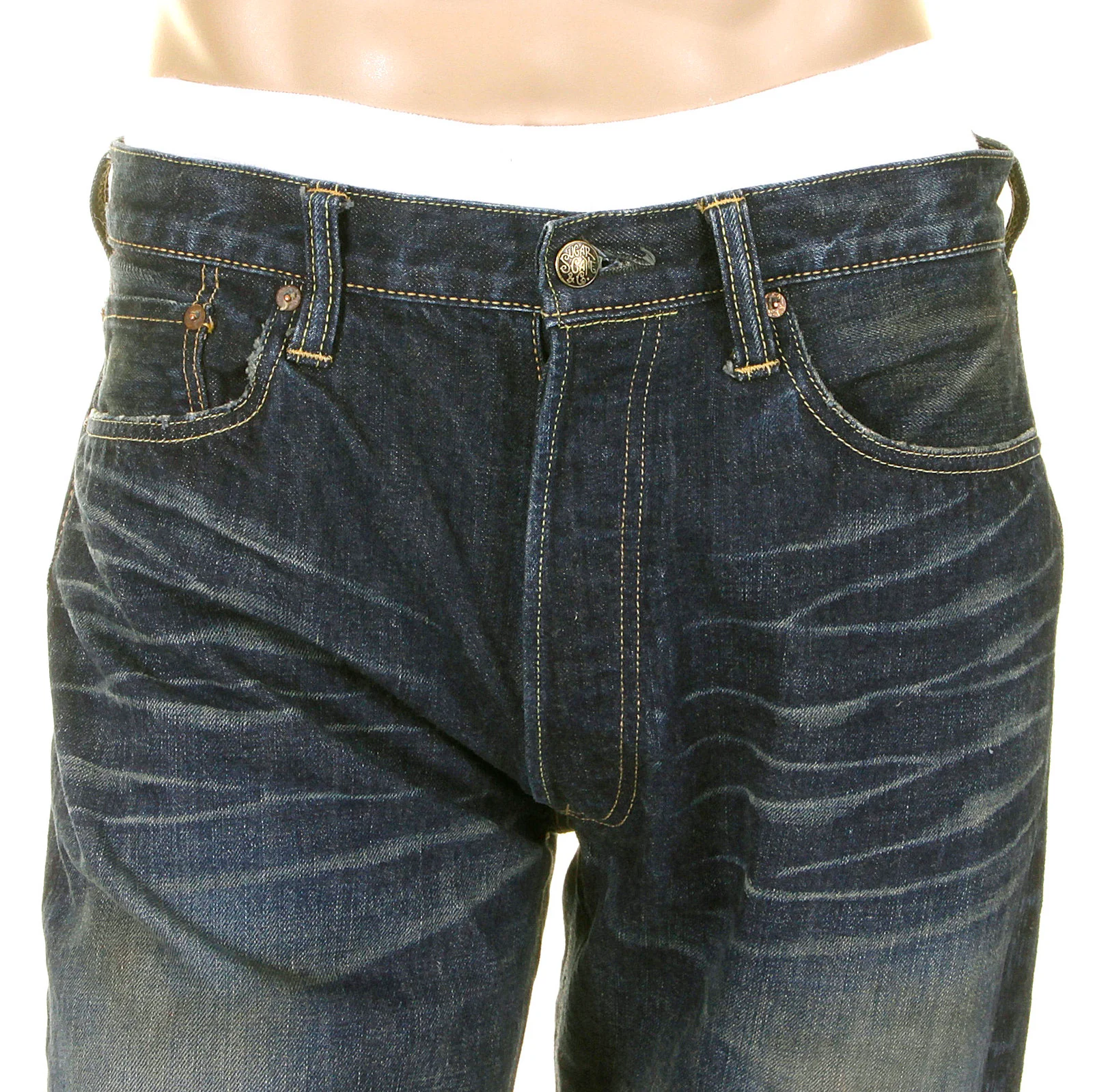 Union Star SC40065H Hard Dark Wash Selvedge Denim Jeans CANE9028 - Image 8