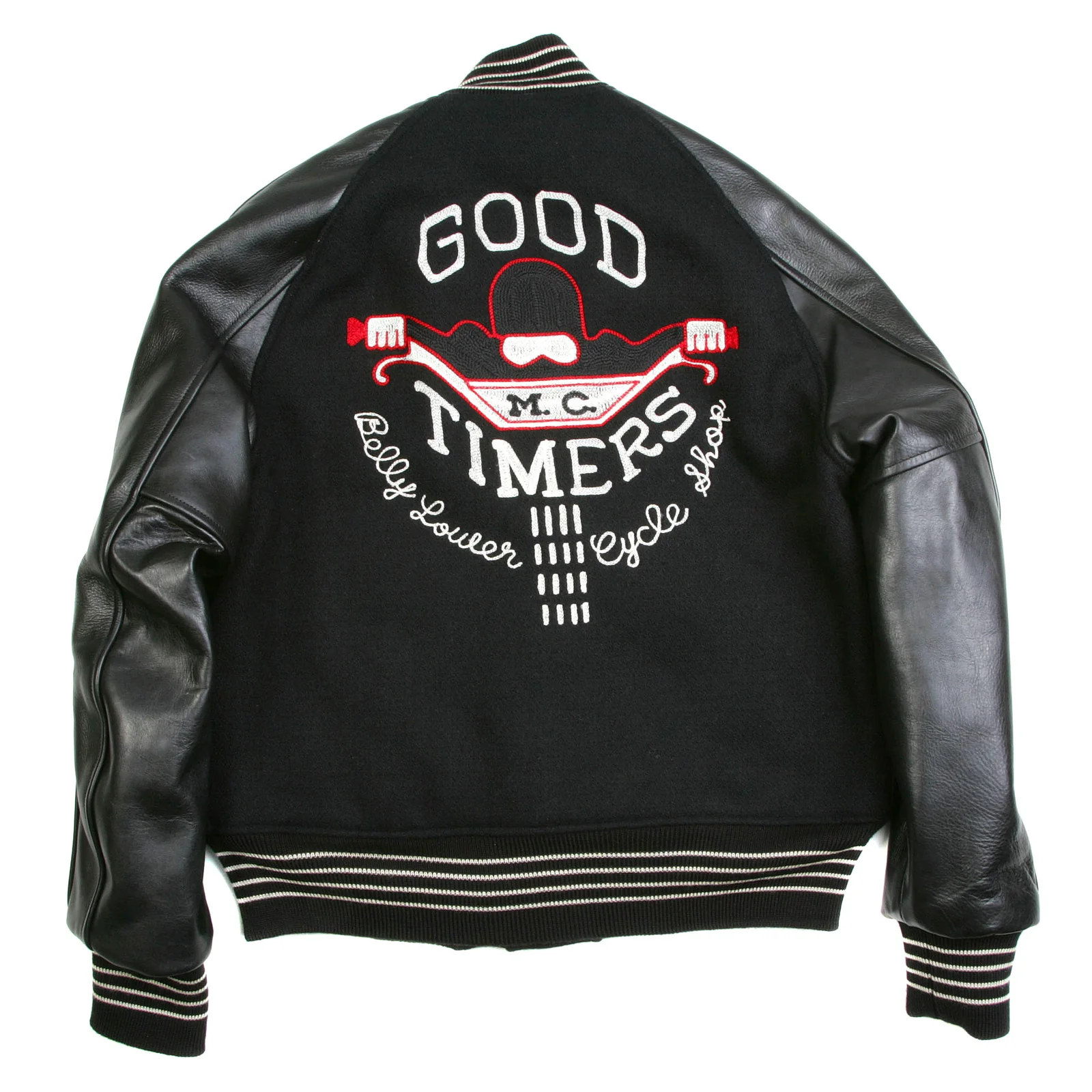 Good Timers Embroidered WV11376 Raglan Sleeve Varsity Jacket WHIT3782 - Image 2
