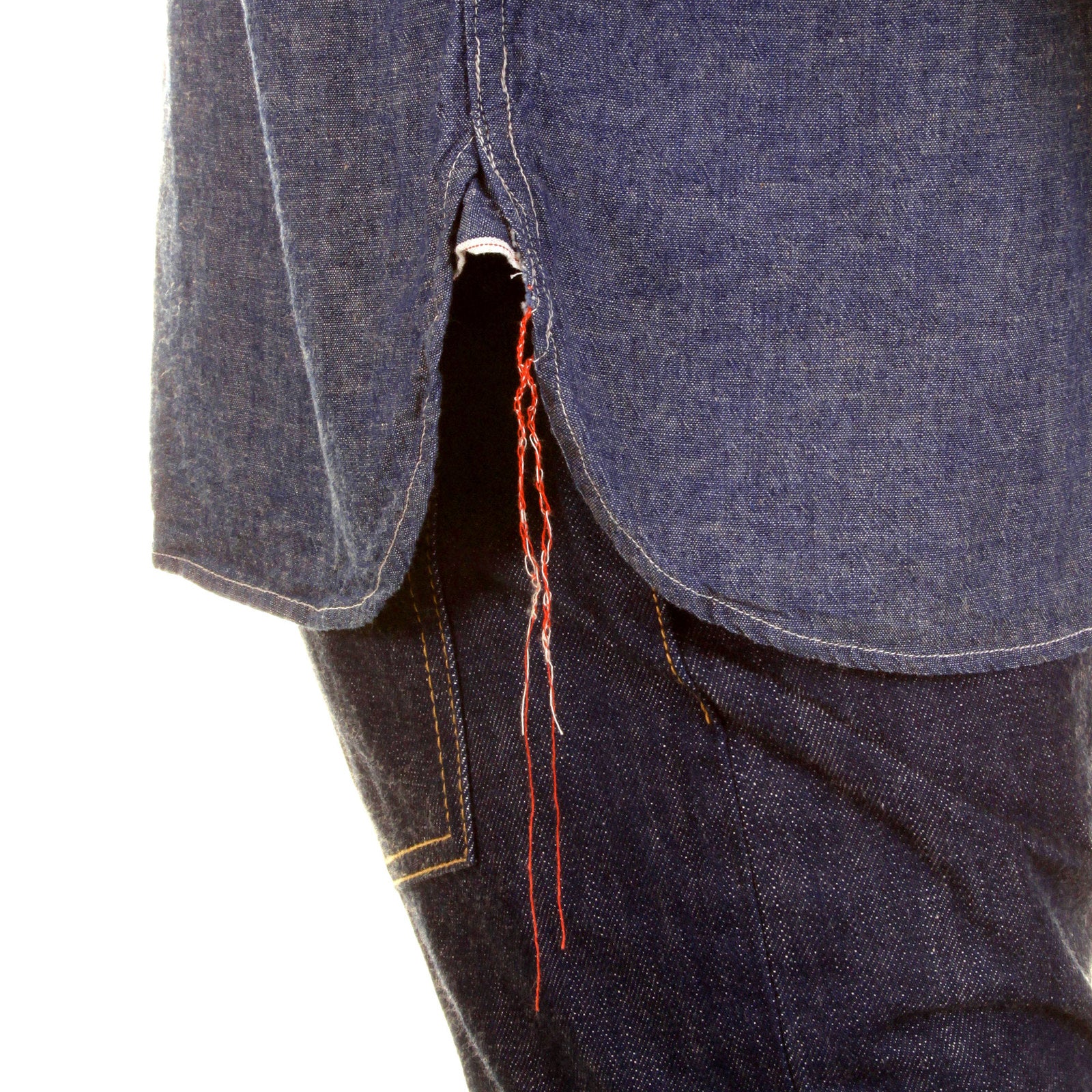 Sugar Cane SC35454 denim blue chambray work shirt CANE0245 - Image 9