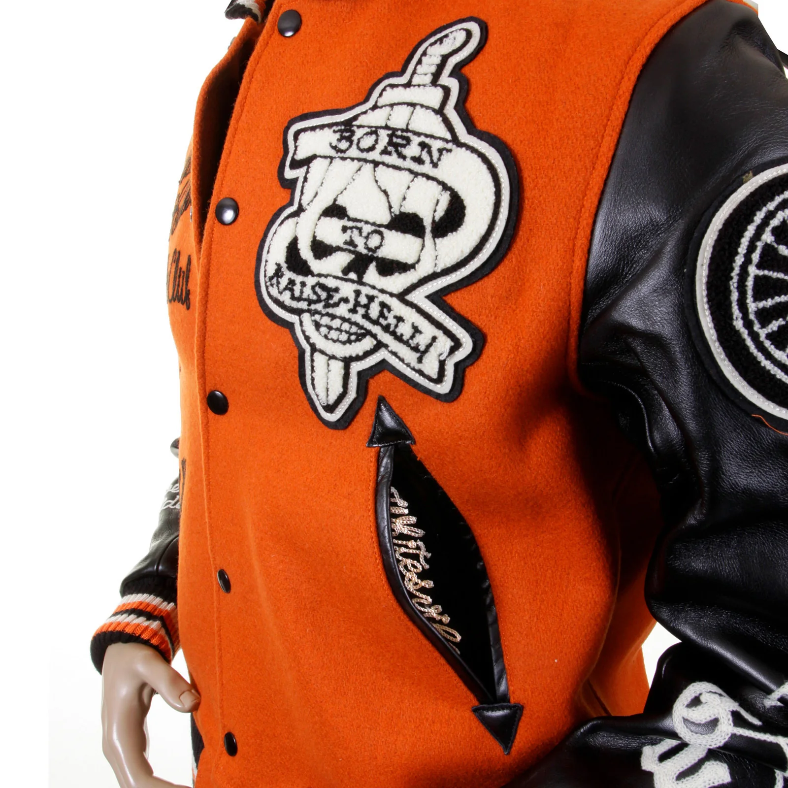Sugar Cane WV12077 Whitesville 30oz Wool melton set in award Letterman Ghost Wheelers stadium jacket CANE2099 - Image 9