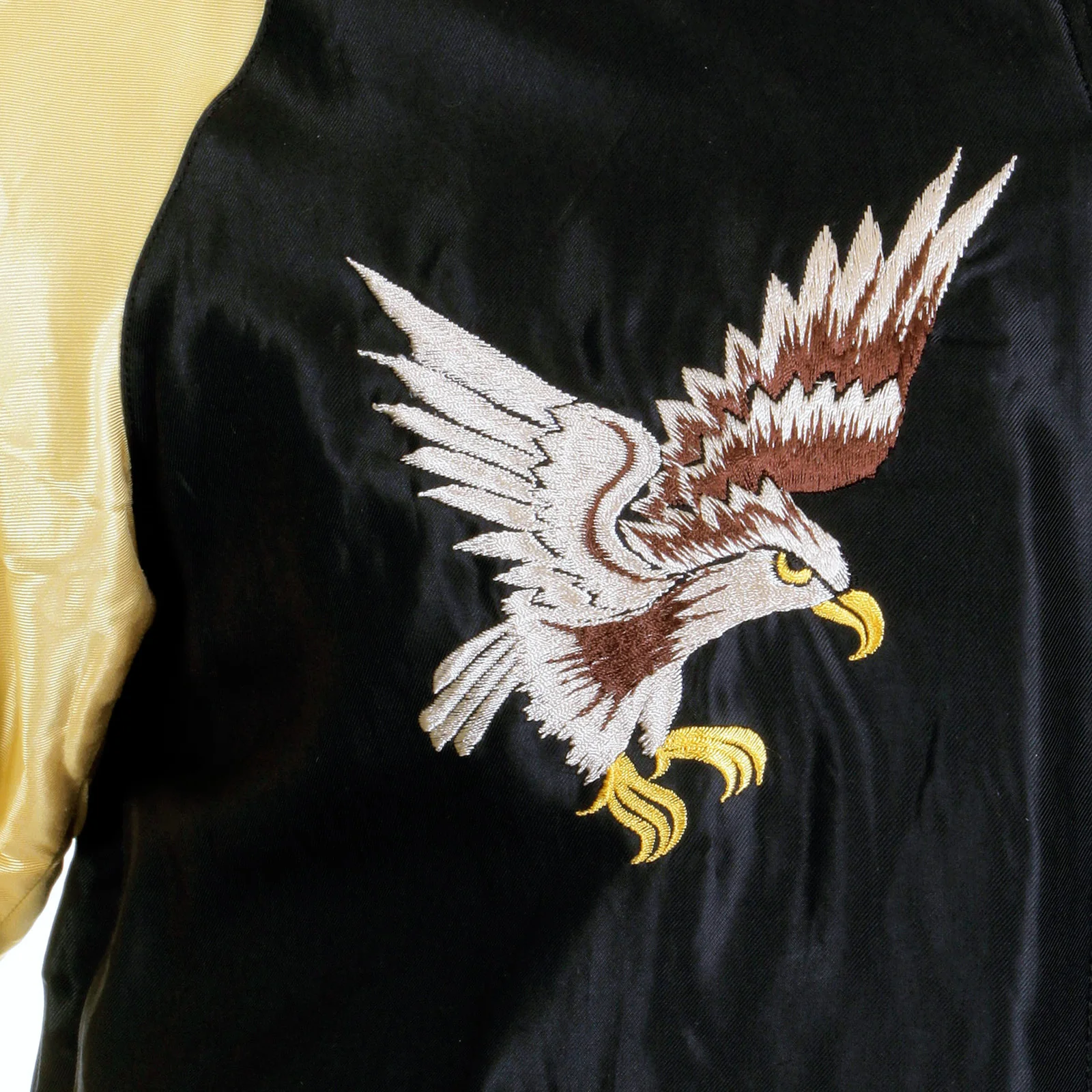 Black and Gold TT11781 Eagle Embroidered Souvenir Jacket TOYO4232 - Image 4