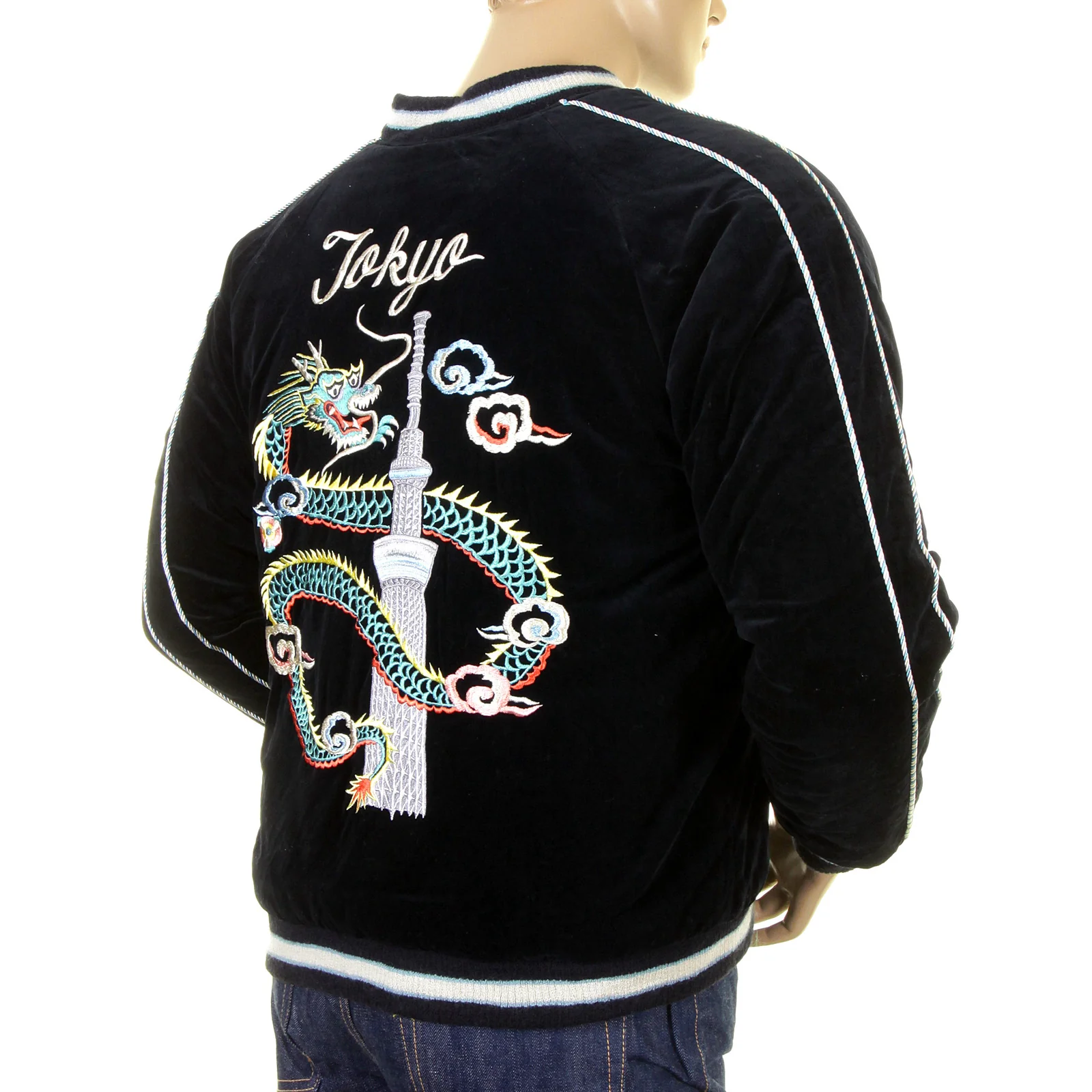 Black Tokyo Musashi Dragon Embroidered TT12420 Suka Jacket TOYO1084AA - Image 5