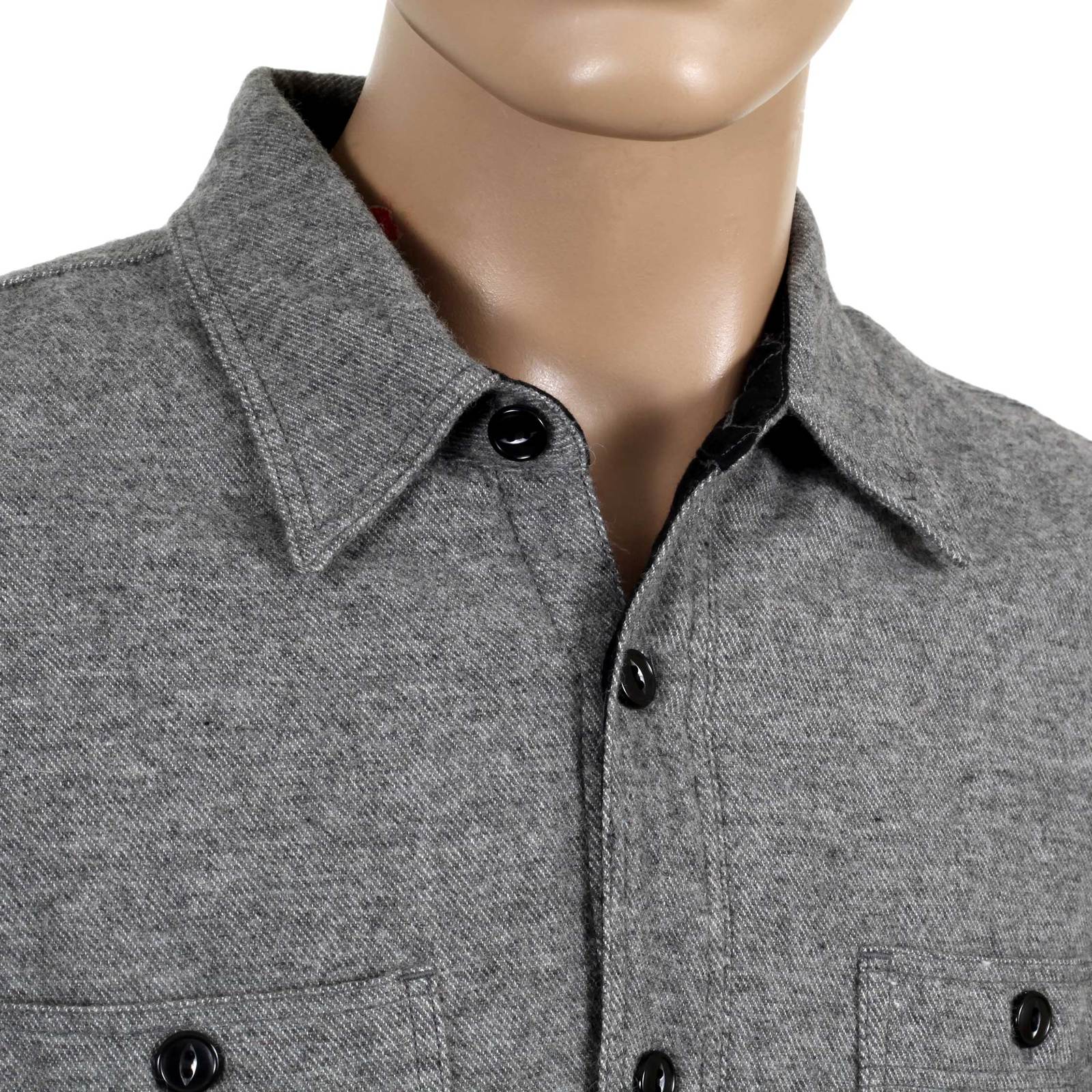 Grey Regular Fit SC13177 Quilted Wool Mix CPO Overshirt CANE4494 - Image 4