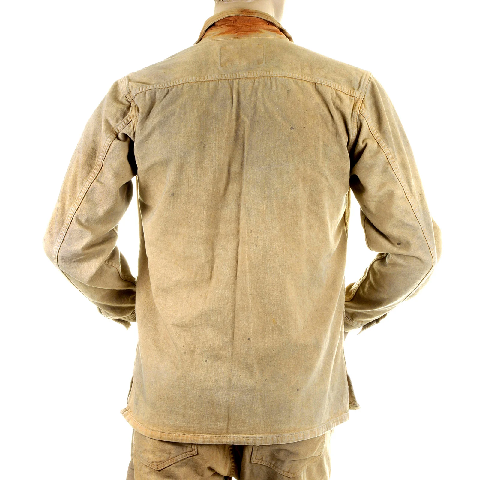 Sugarcane Mens SC12241H Vintage Wash Brown Fiction Romance Denim Workwear Jacket/Overshirt CANE2830A - Image 4