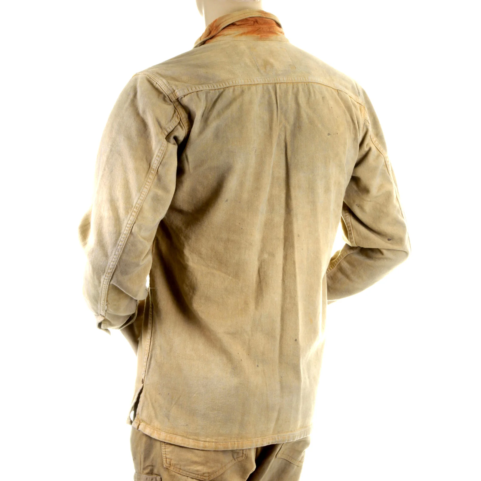 Sugarcane Mens SC12241H Vintage Wash Brown Fiction Romance Denim Workwear Jacket/Overshirt CANE2830A - Image 5