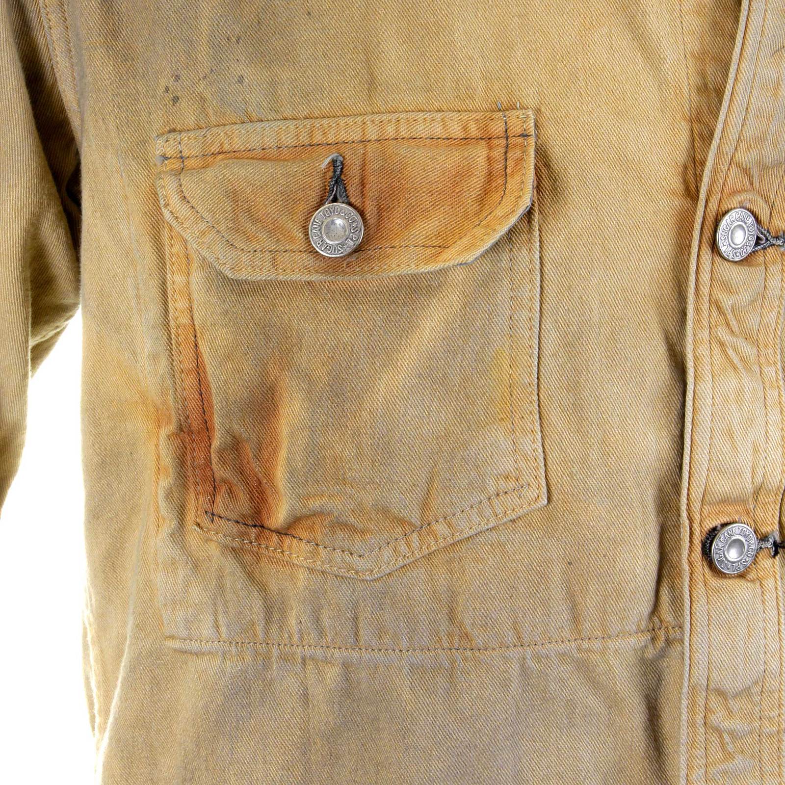 Sugarcane Mens SC12241H Vintage Wash Brown Fiction Romance Denim Workwear Jacket/Overshirt CANE2830A - Image 9