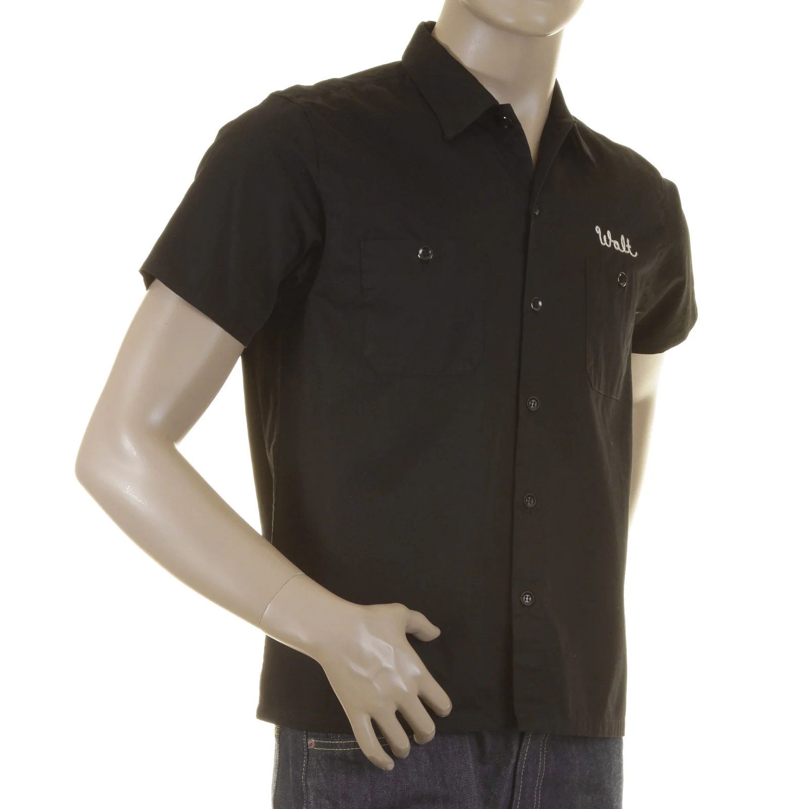 Sugarcane Mens SC35464 Short Sleeve Regular Fit Black Pleasure Valley Work Shirt CANE0246 - Image 9