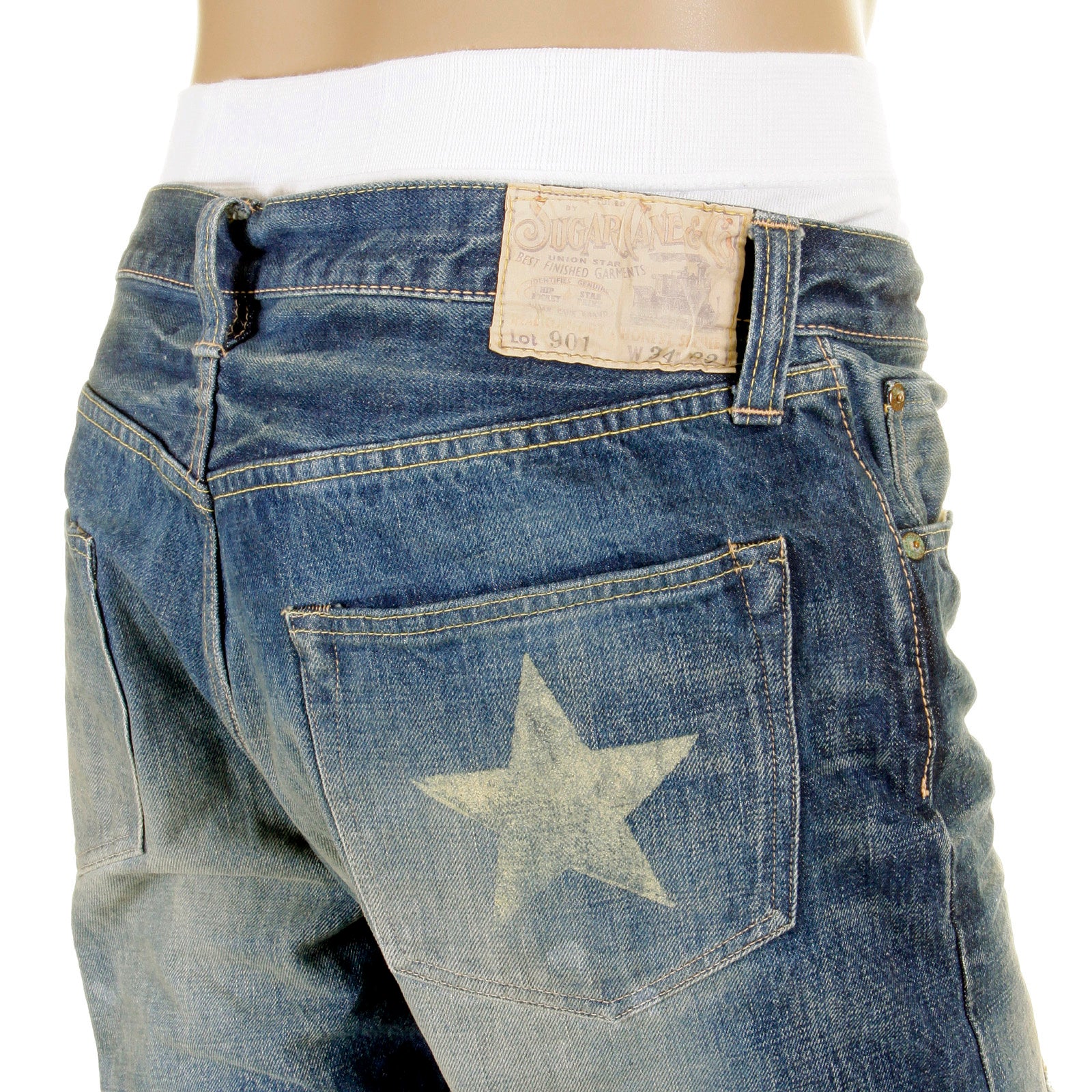 Faded Blue 14oz Lone Star SC40901R Selvedge Denim Jeans CANE2105 - Image 8