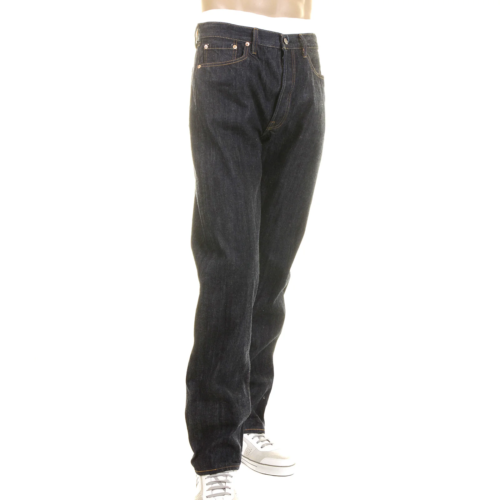 One Wash Dark 14oz SC41966A Vintage Cut Selvedge Denim Jeans CANE2826 - Image 4