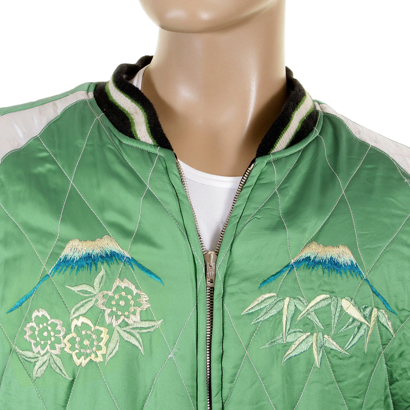 Giant Panda TT12420 Pale Green and Silver Souvenir Jacket TOYO1084 - Image 9