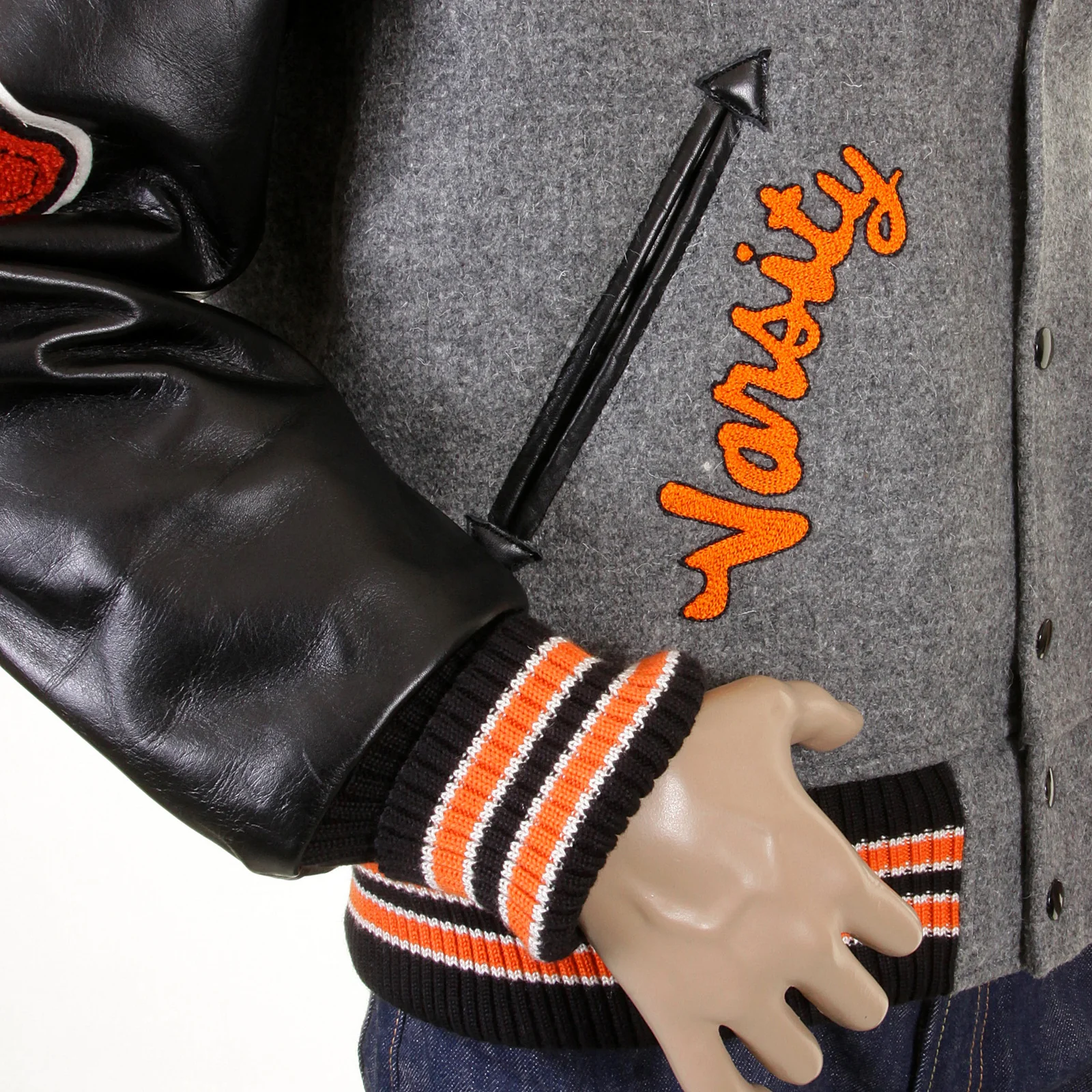 Grey and Black WV12310 Philadelphia Champions Varsity Jacket CANE1085 - Image 7