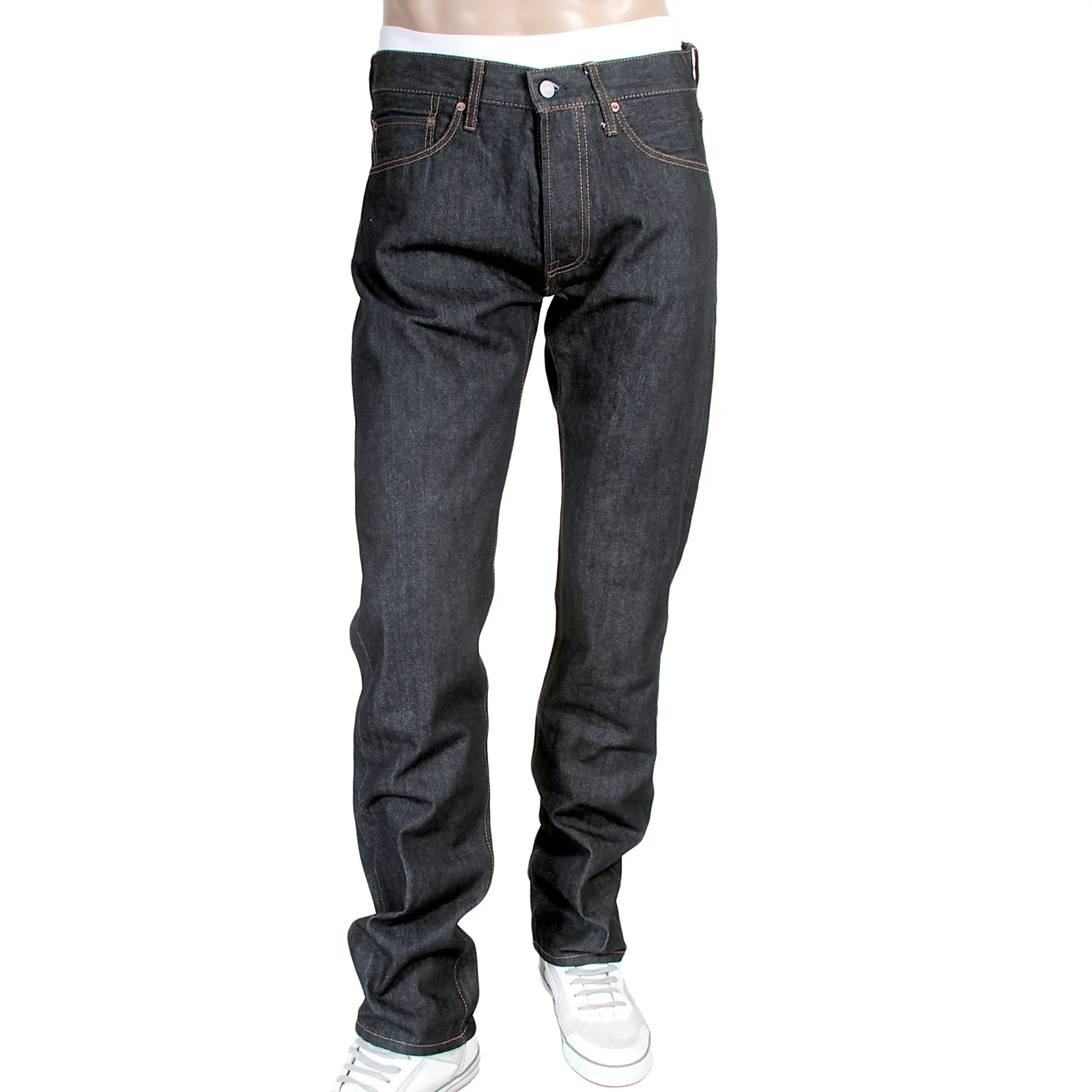 Slim Fit Straight Leg CP41218 One Wash Selvedge Denim Jeans CANE4412A - Image 3