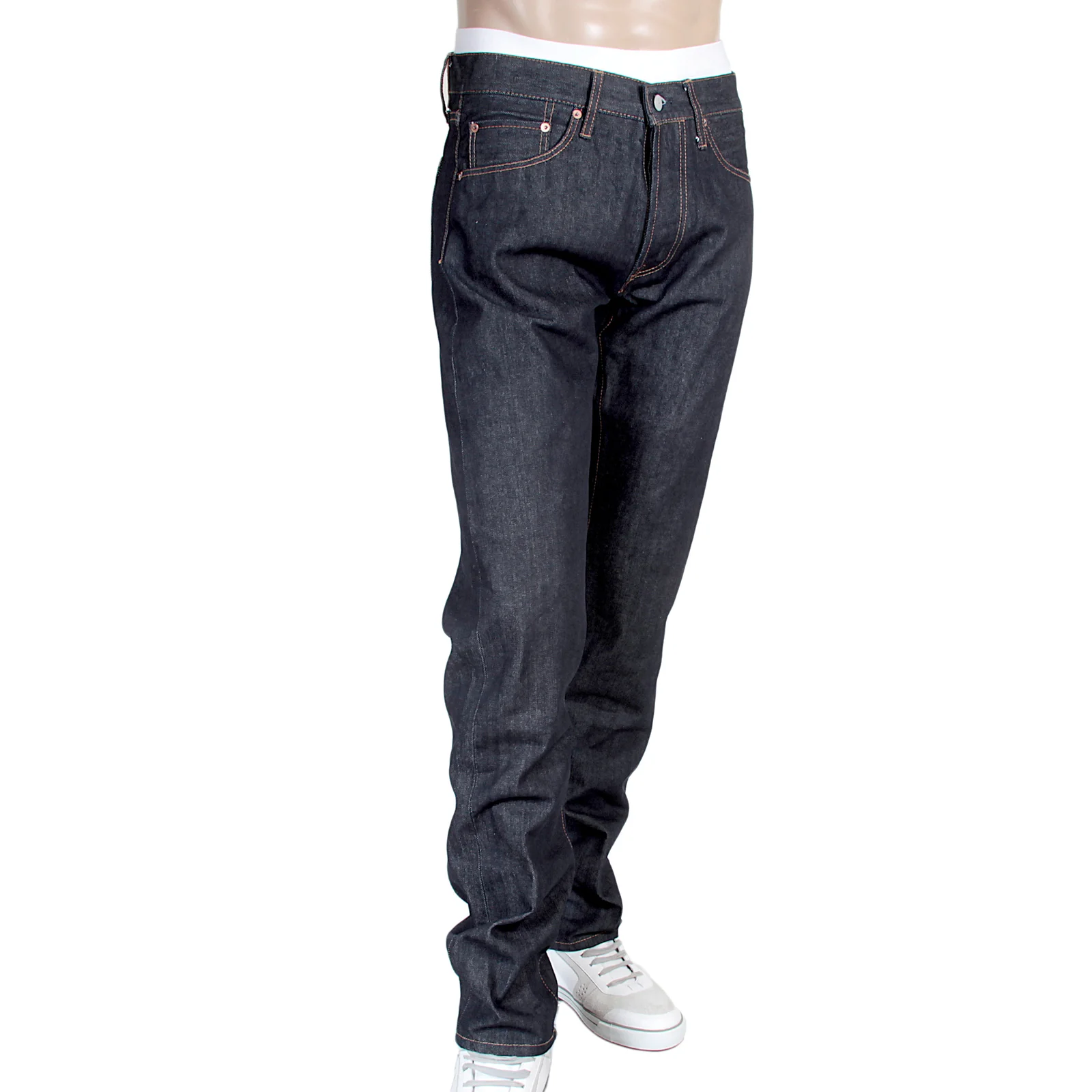 Slim Fit Straight Leg CP41218 One Wash Selvedge Denim Jeans CANE4412A - Image 4