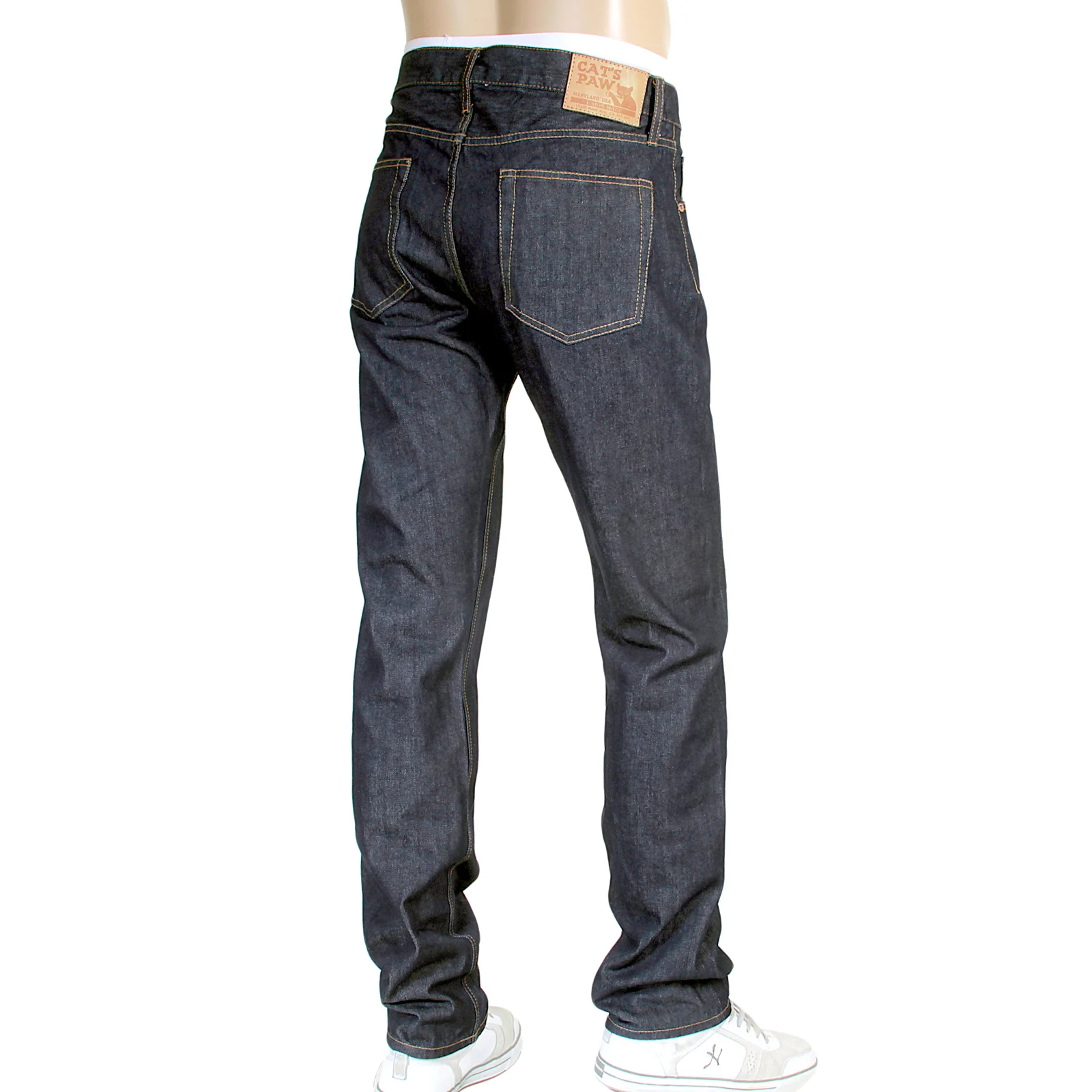 Slim Fit Straight Leg CP41218 One Wash Selvedge Denim Jeans CANE4412A - Image 5