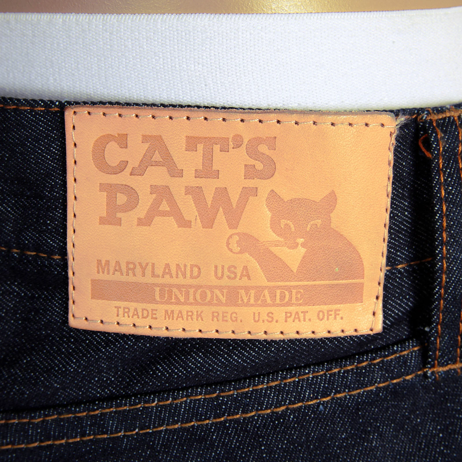 Slim Fit Straight Leg CP41218 One Wash Selvedge Denim Jeans CANE4412A - Image 8