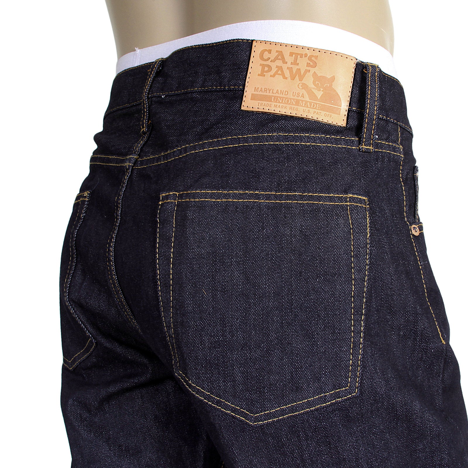 Slim Fit Straight Leg CP41218 One Wash Selvedge Denim Jeans CANE4412A - Image 9