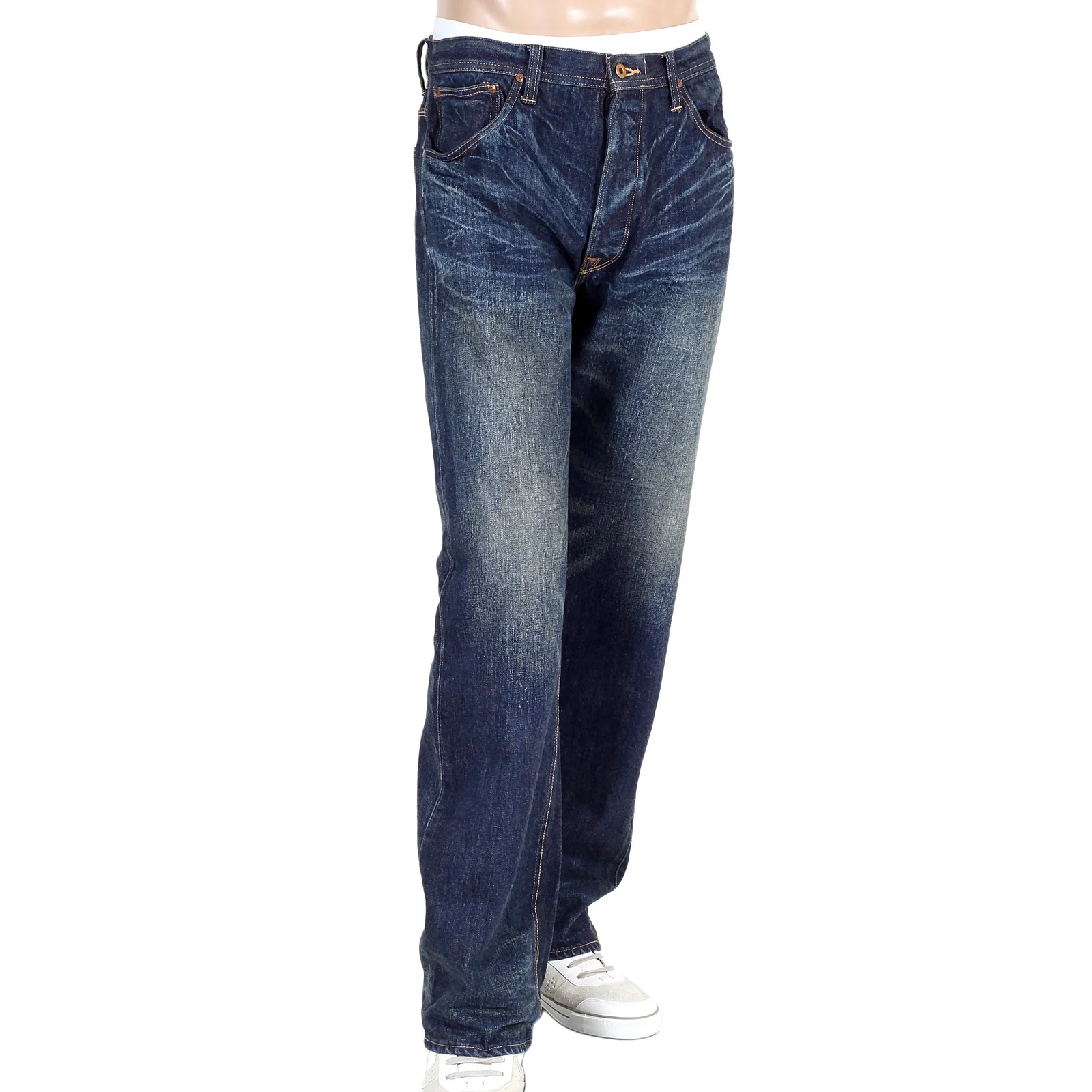 Navy Lone Star 13oz Vintage SC41111H Hard Wash Denim Jeans CANE1333 - Image 2