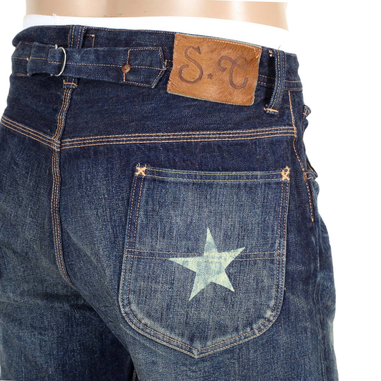 Navy Lone Star 13oz Vintage SC41111H Hard Wash Denim Jeans CANE1333 - Image 5