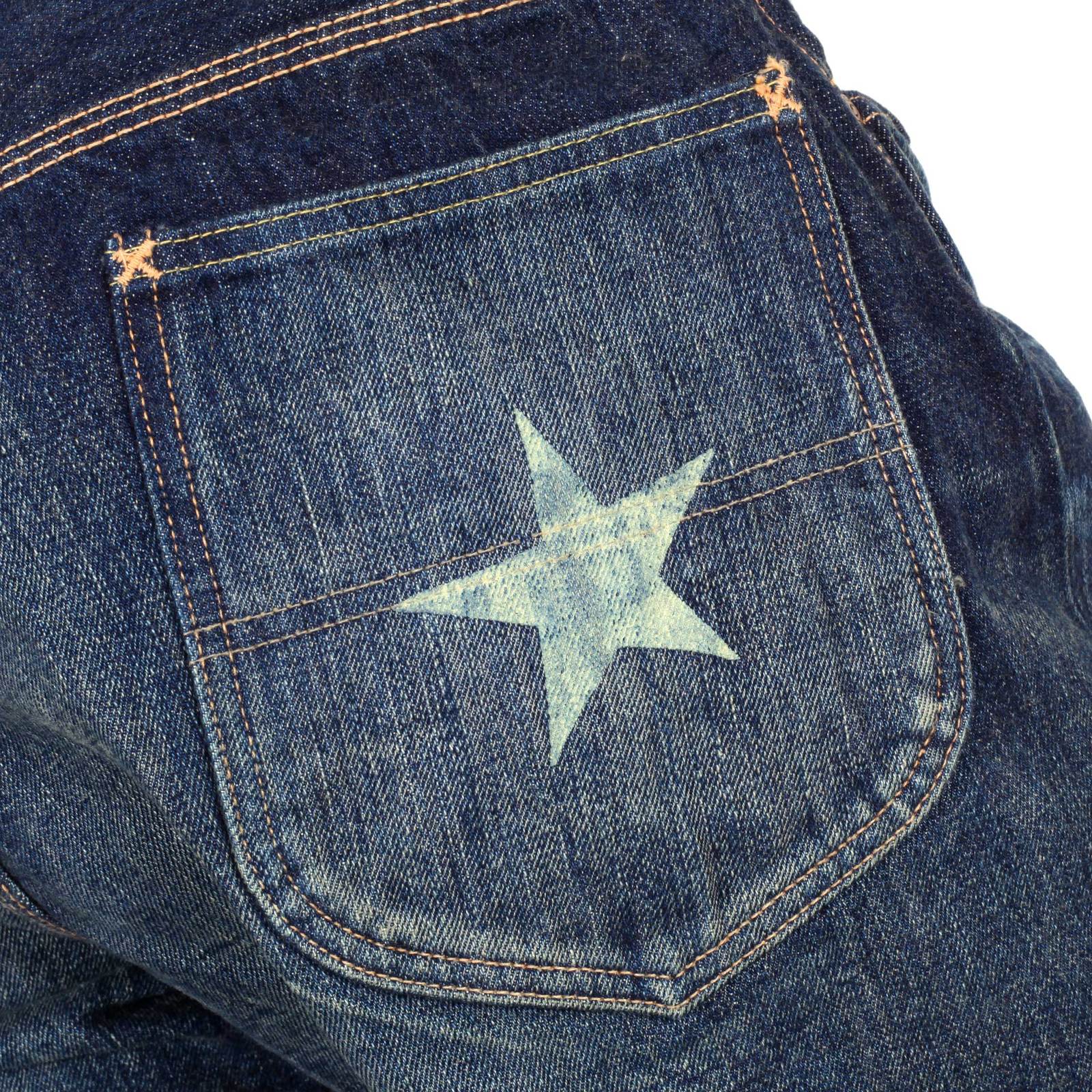 Navy Lone Star 13oz Vintage SC41111H Hard Wash Denim Jeans CANE1333 - Image 8