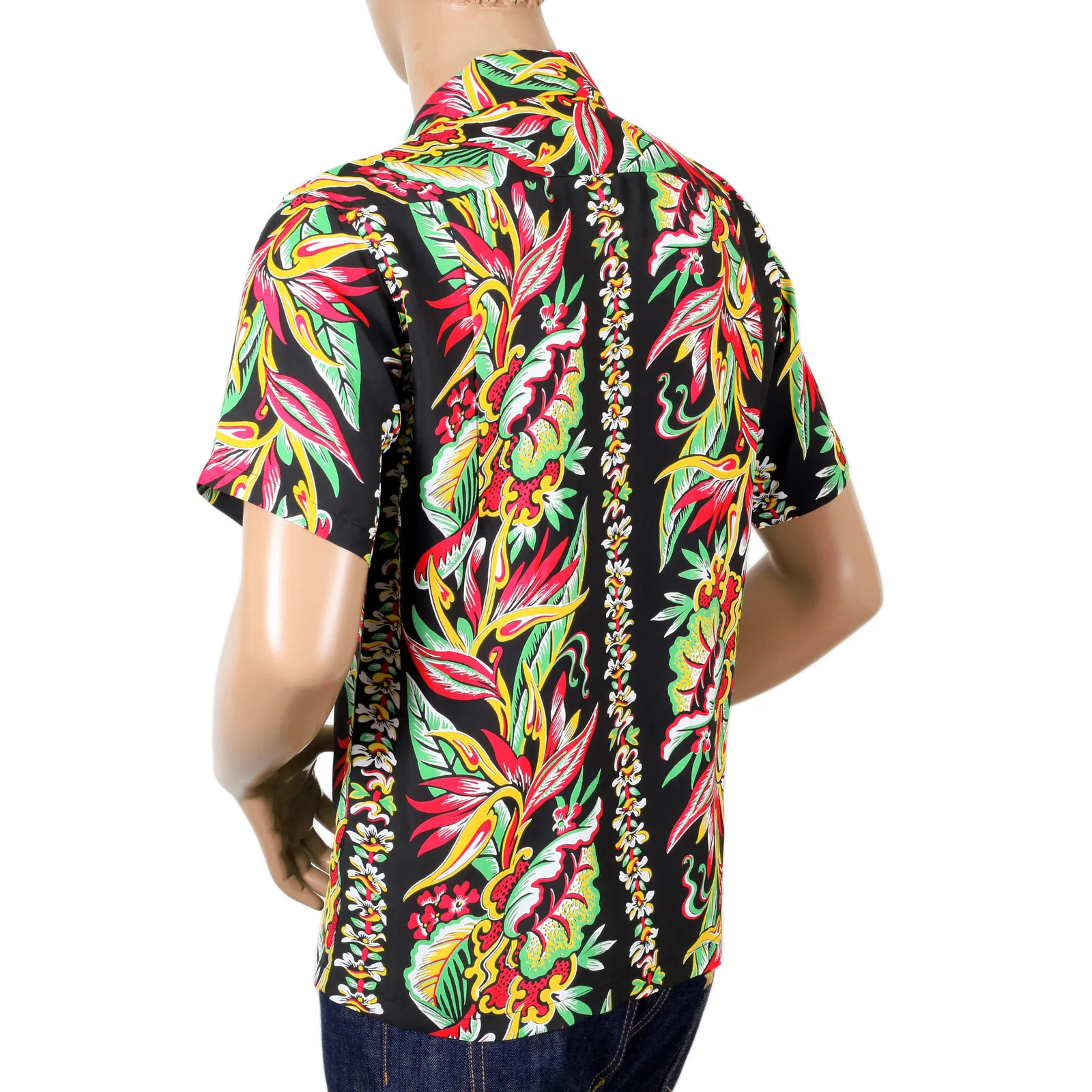 Sun Surf Black Short Sleeve Regular Fit Hawaiian Shirt with Blessing of Nature Print and Cuban Collars SURF7535 - Image 8