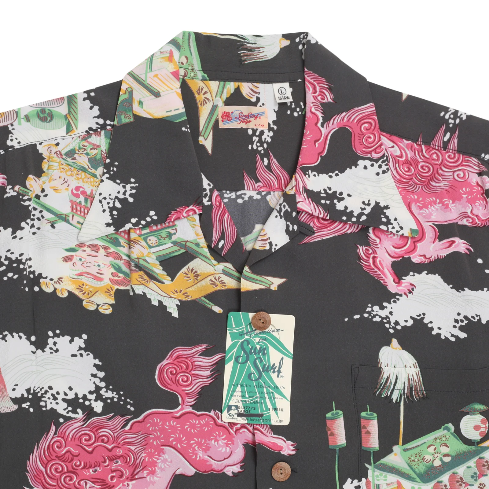 Oriental Festival Printed SS37773 Rayon Brown Hawaiian Shirt SURF8588 - Image 4