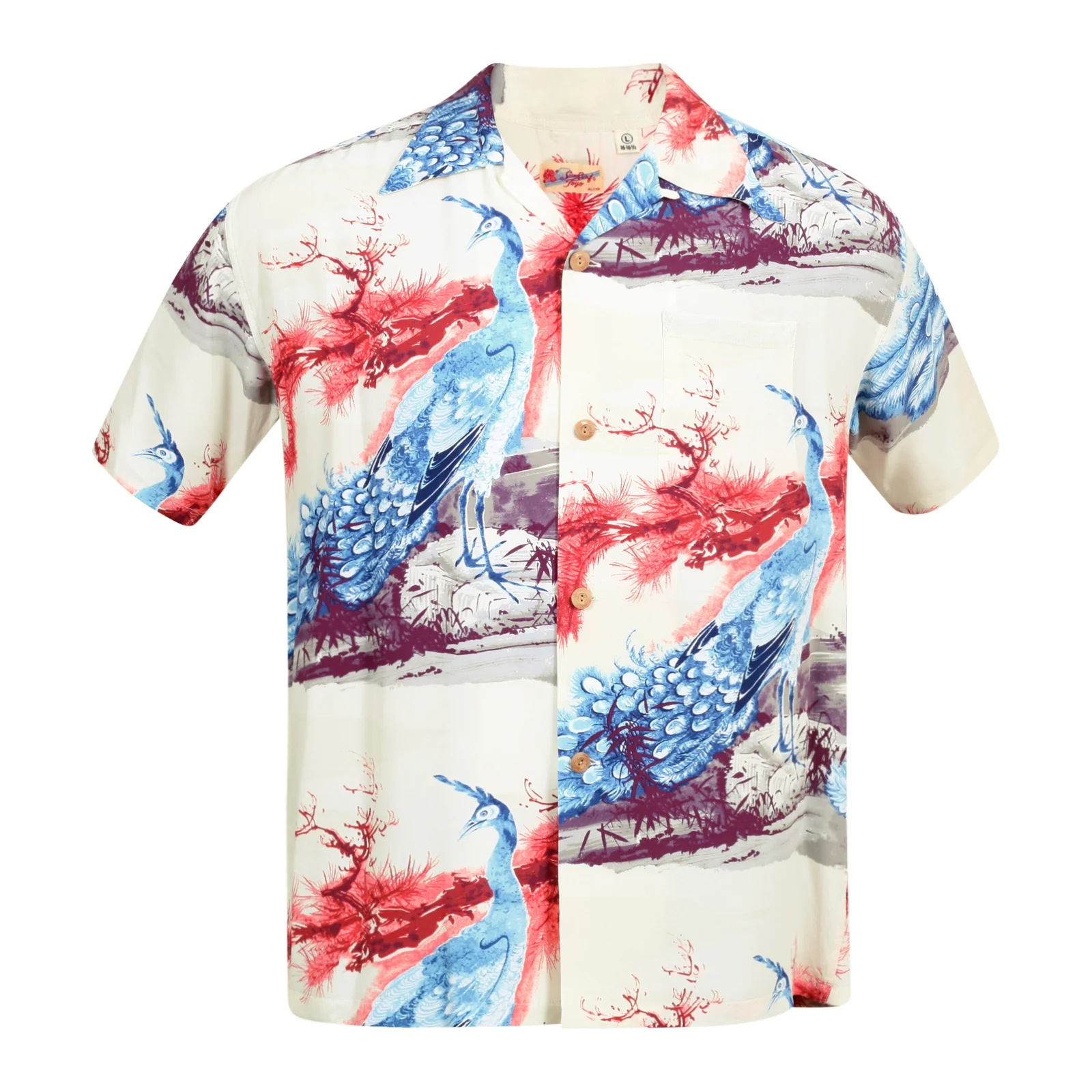 Pikake Symbol of Hawaii Printed SS37793 Beige Hawaiian Shirt SURF8594 - Image 3