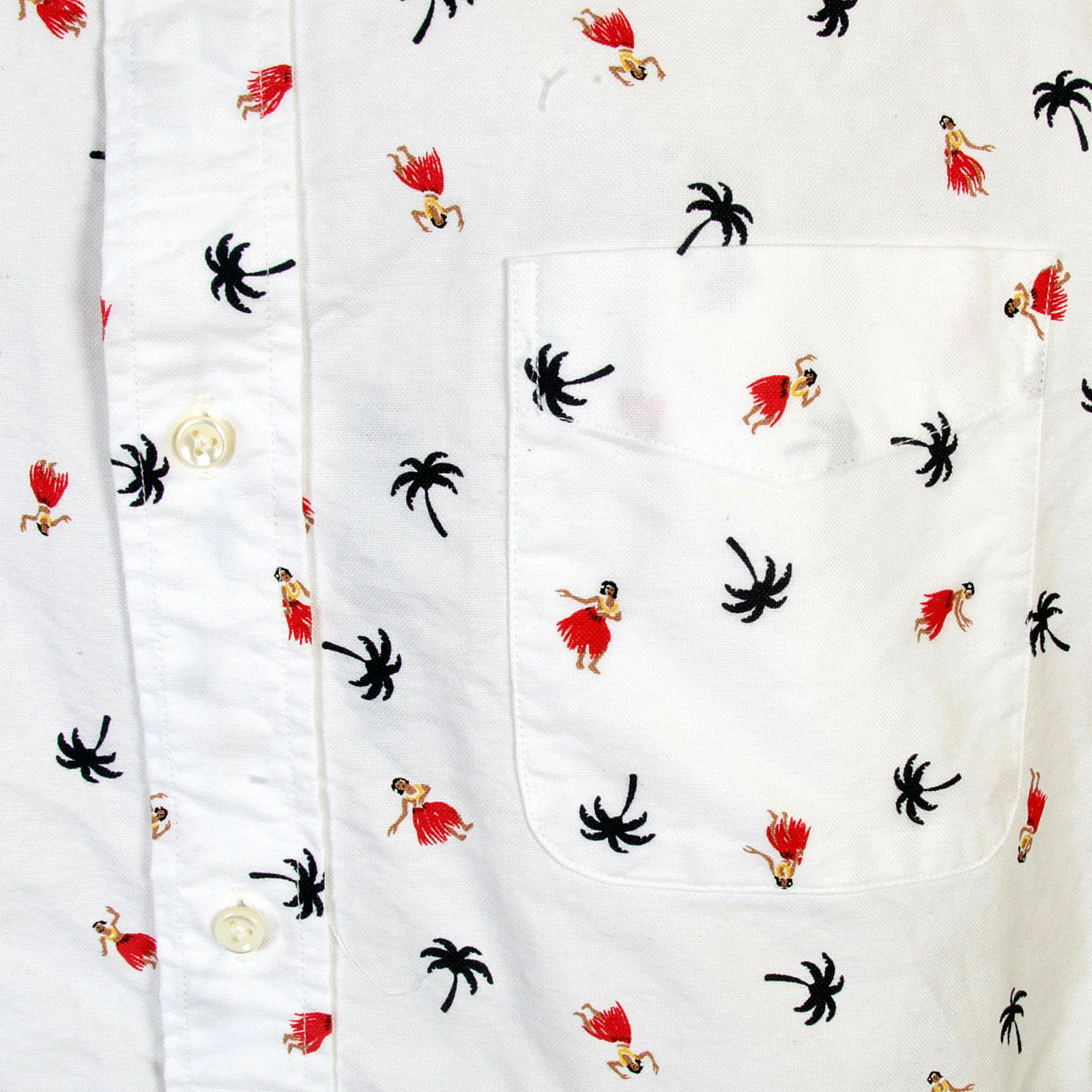 Mens Off White SS34973 Button Down Hula Dancer Printed Shirt SURF3813 - Image 3