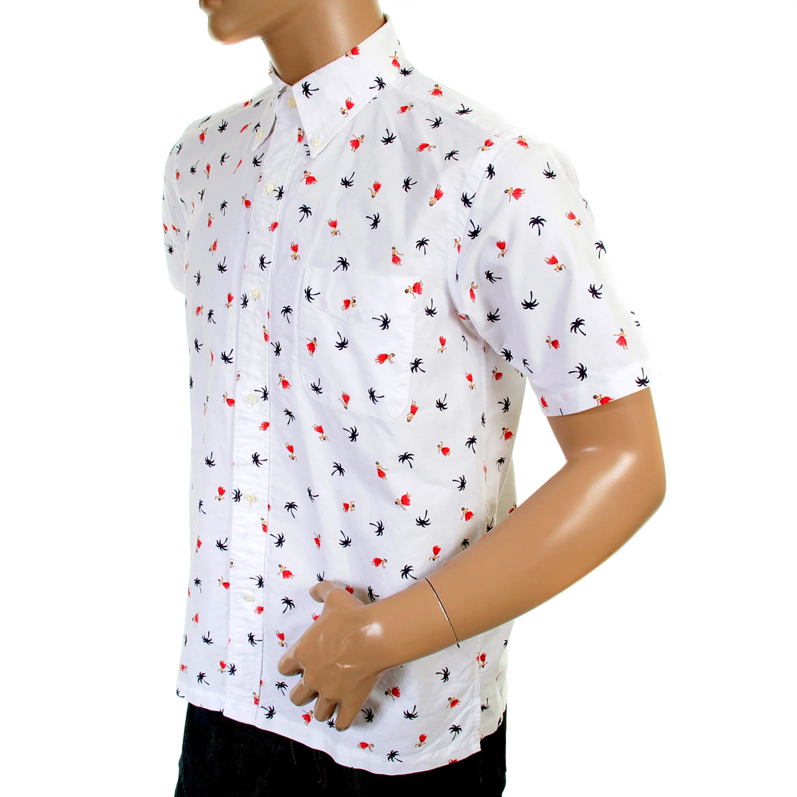 Mens Off White SS34973 Button Down Hula Dancer Printed Shirt SURF3813 - Image 6